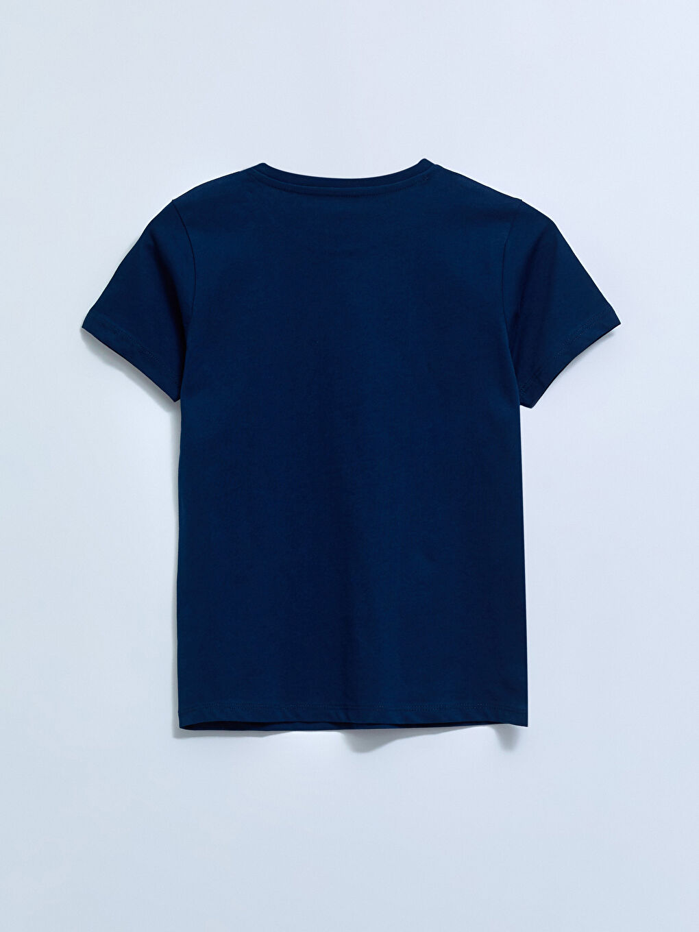 Lacivert Bisiklet Yaka Baskılı Kısa Kollu Erkek Çocuk Şortlu Pijama Takımı-5