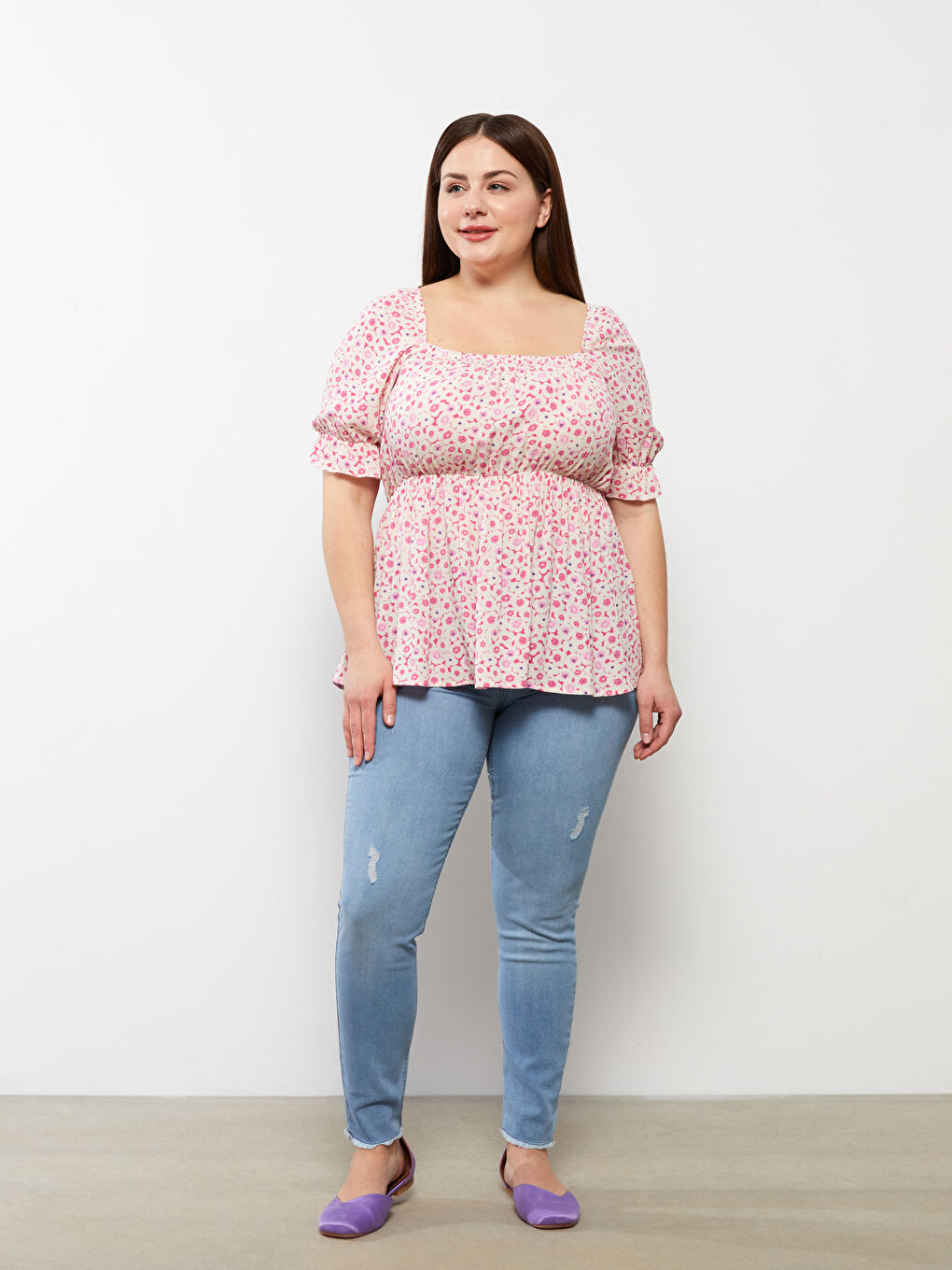 Голям Размер Меркурий Скини Кройка Прави Джобове Детайлни Дамски Дънки Родео Панталони