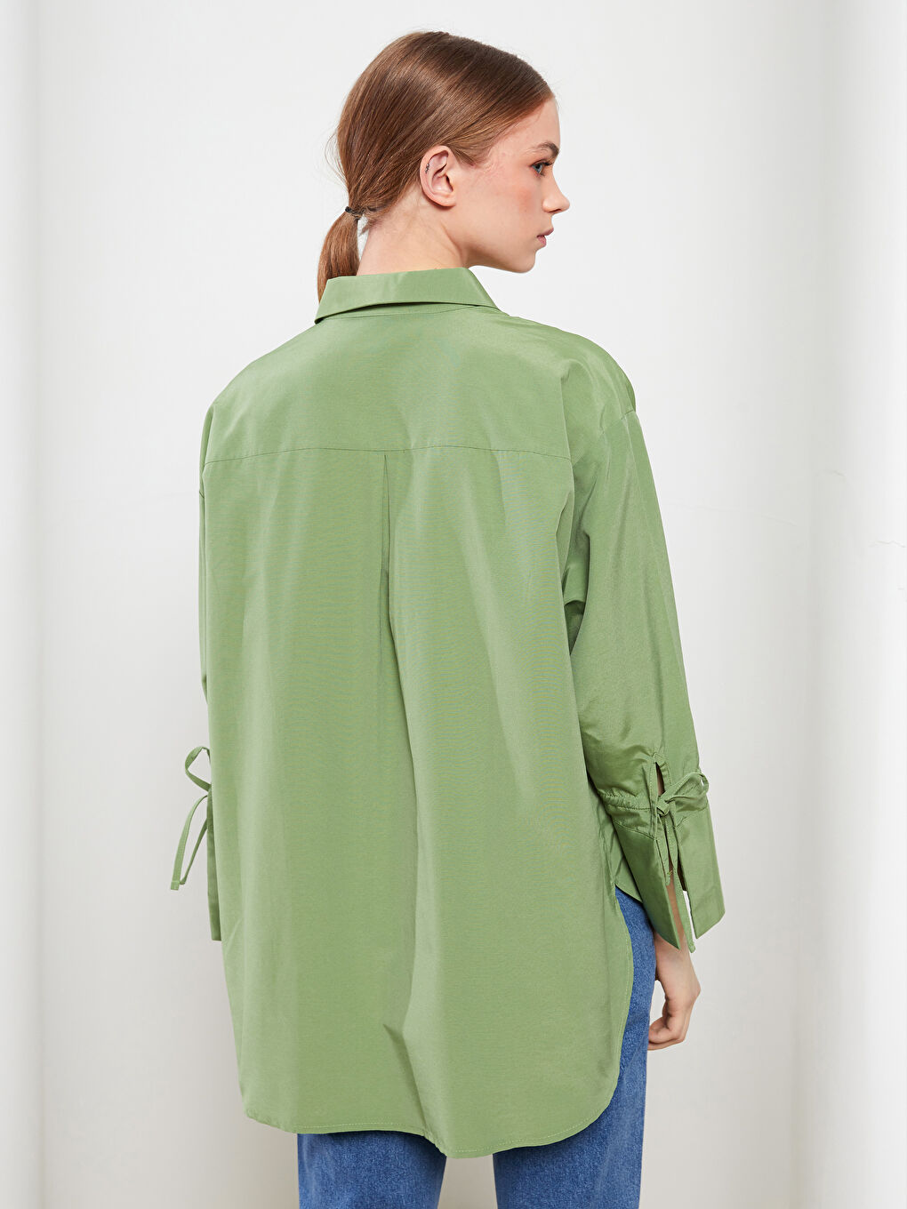 Plain Long Sleeve Women's Shirt Tunic-4