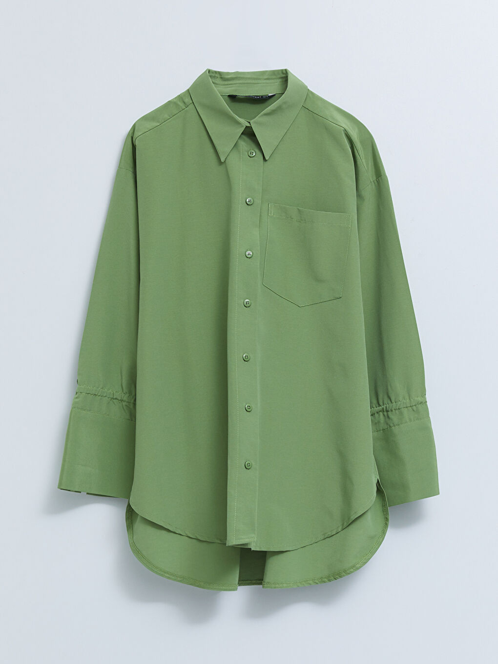 Plain Long Sleeve Women's Shirt Tunic-5