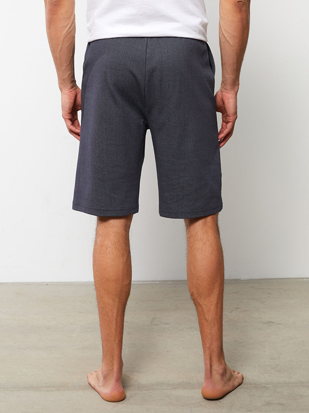 Ерлерге арналған стандартты пішім пижама шалбарлары шорты-4