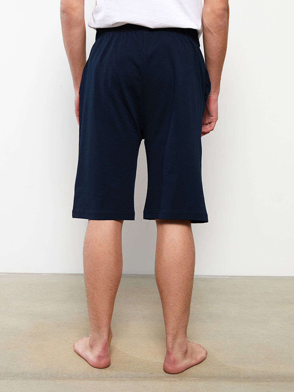 Lacivert Standart Kalıp Erkek Pijama Alt Şort-3