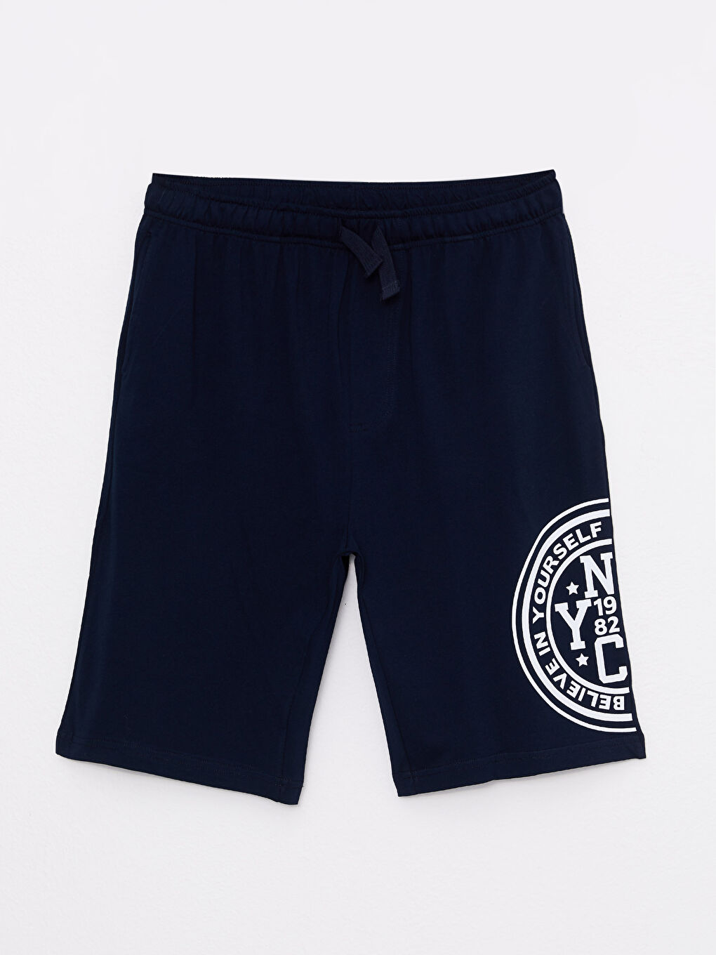 Lacivert Standart Kalıp Erkek Pijama Alt Şort-5