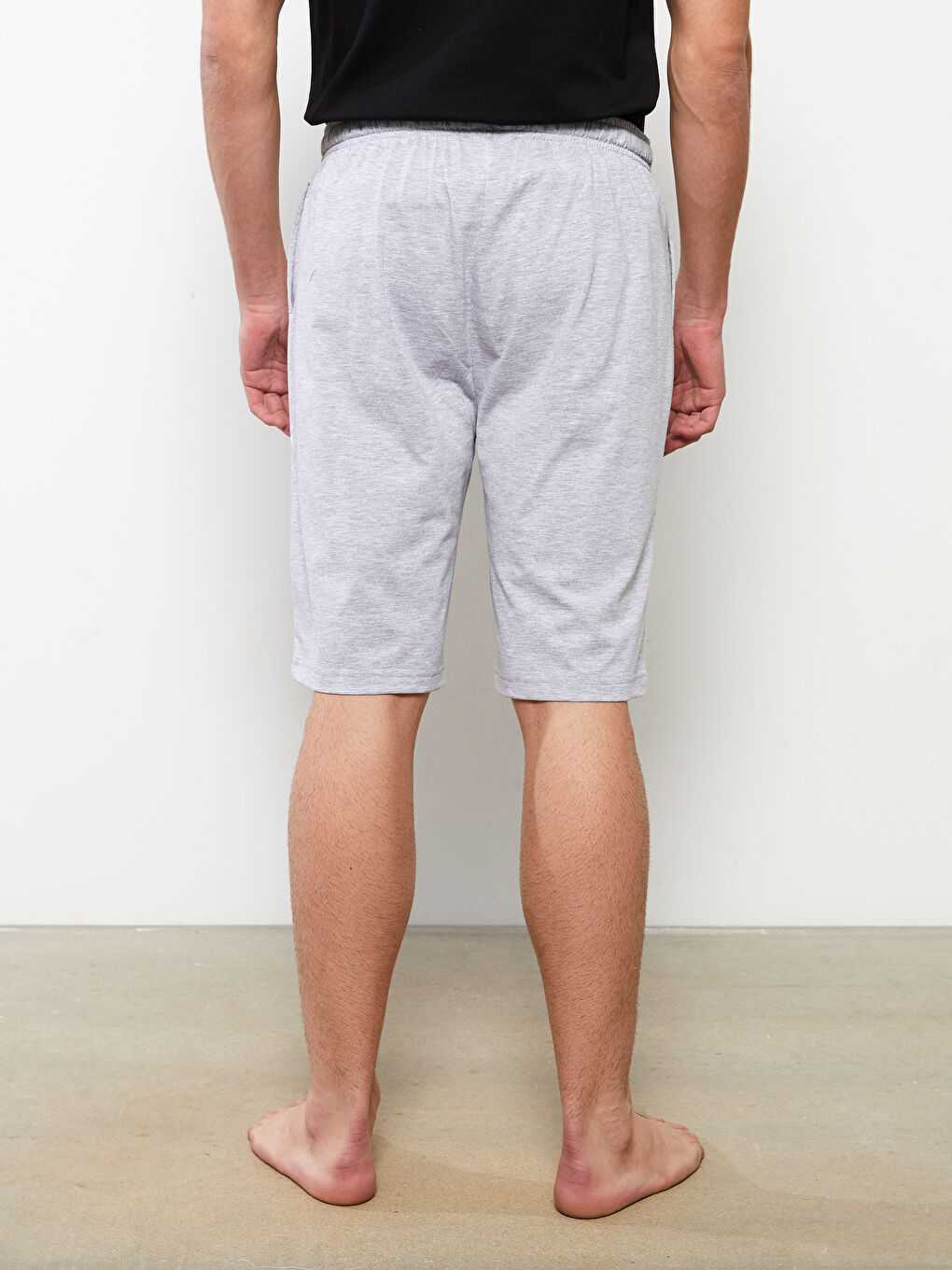 Gri Standart Kalıp Erkek Pijama Alt Şort-3