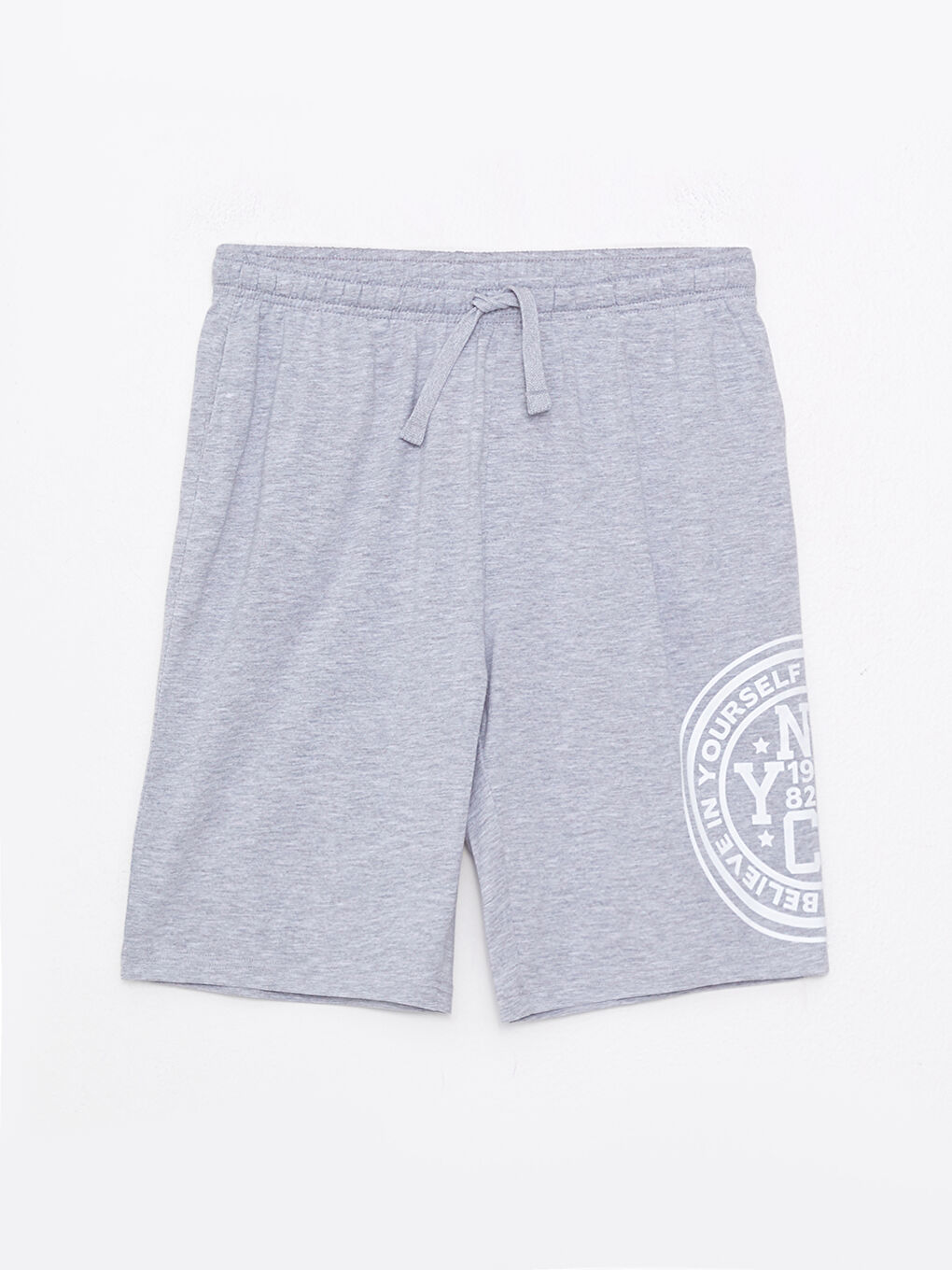 Gri Standart Kalıp Erkek Pijama Alt Şort-5