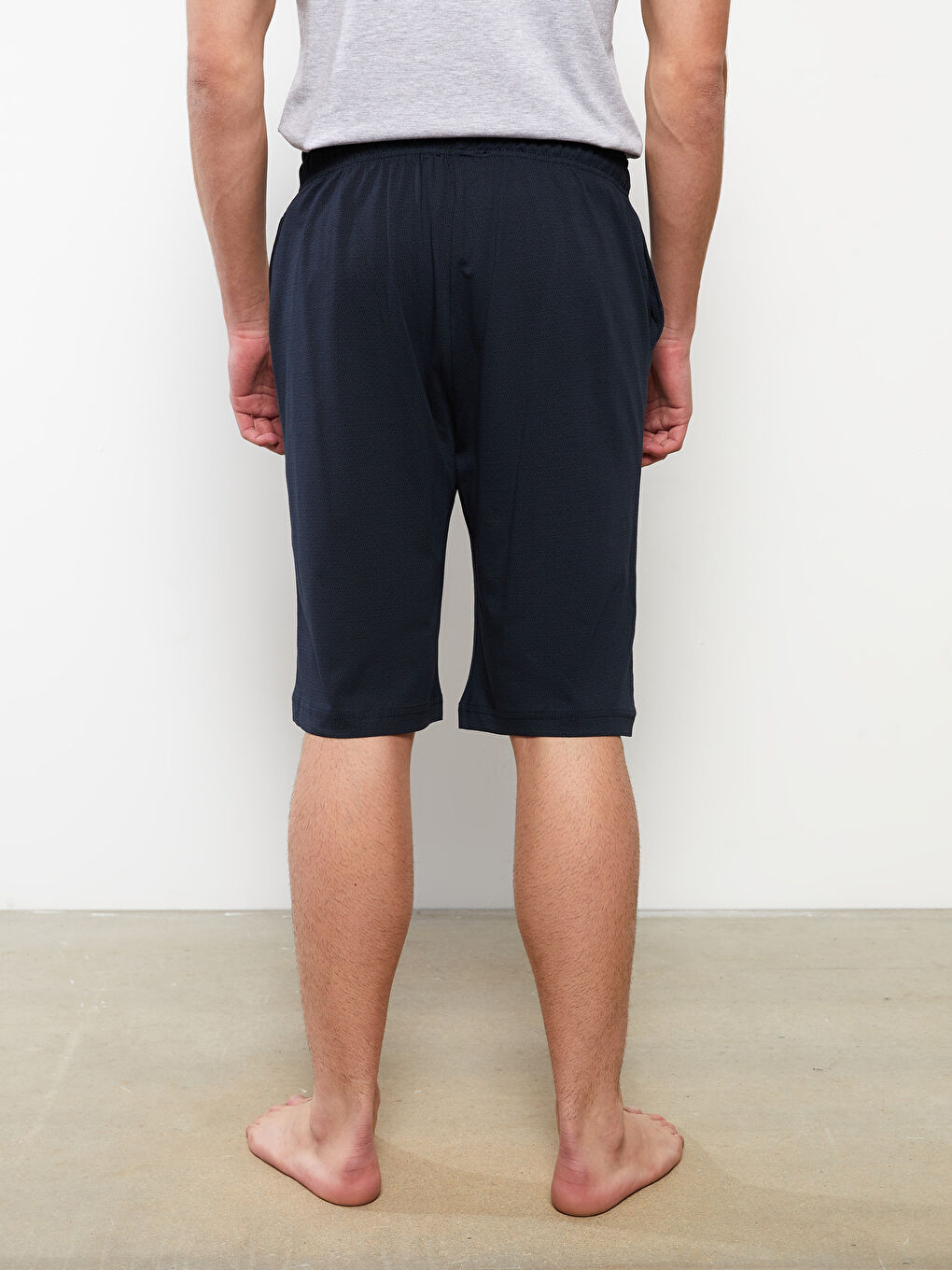 Lacivert Standart Kalıp Erkek Pijama Alt Şort-3