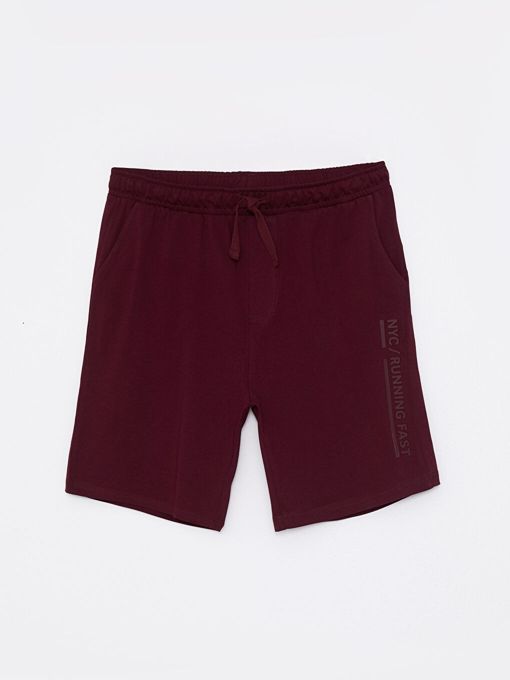 Bordo Standart Kalıp Erkek Pijama Alt Şort