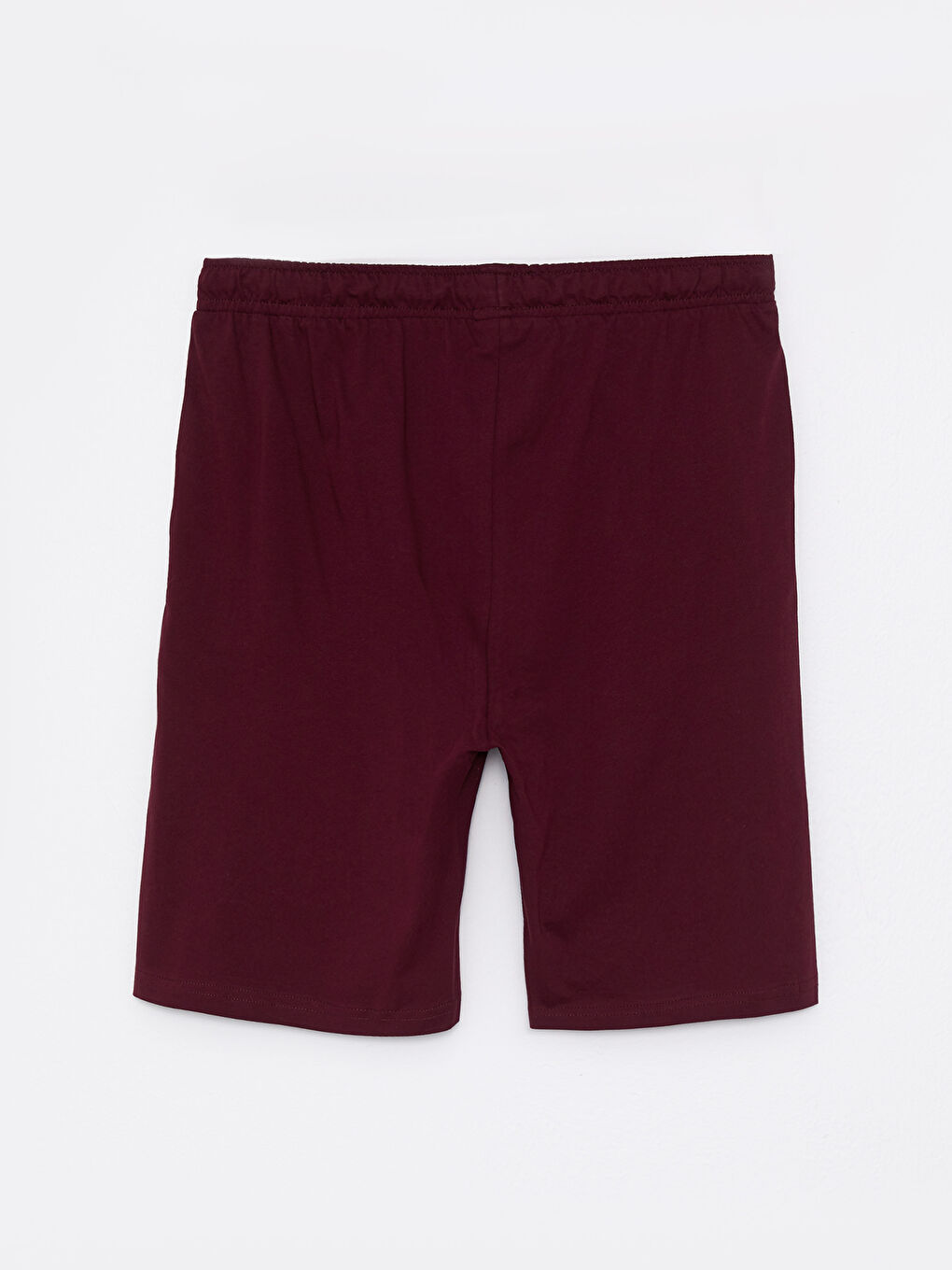 Bordo Standart Kalıp Erkek Pijama Alt Şort-1
