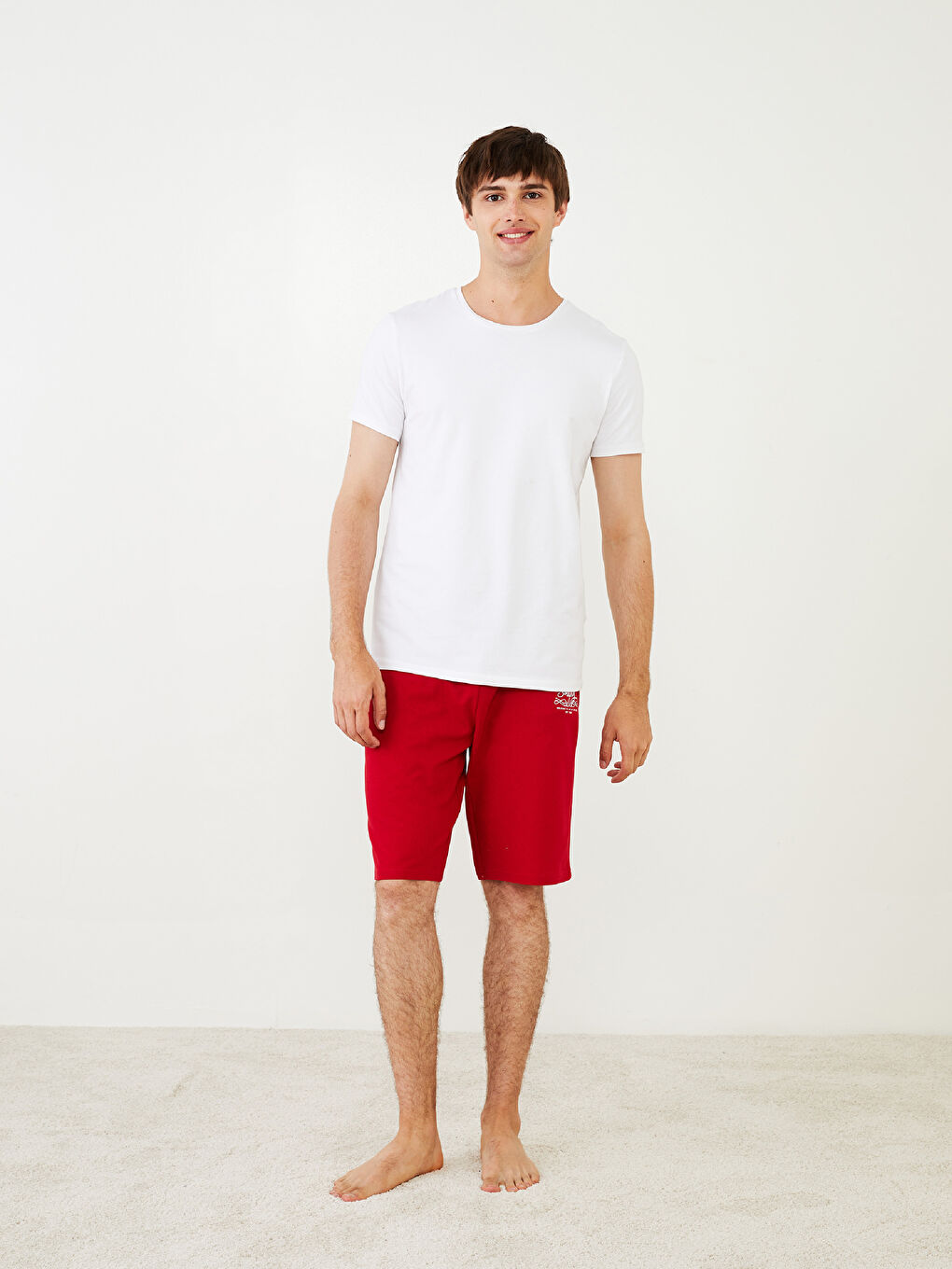 Kırmızı Standart Kalıp Erkek Pijama Altı-1