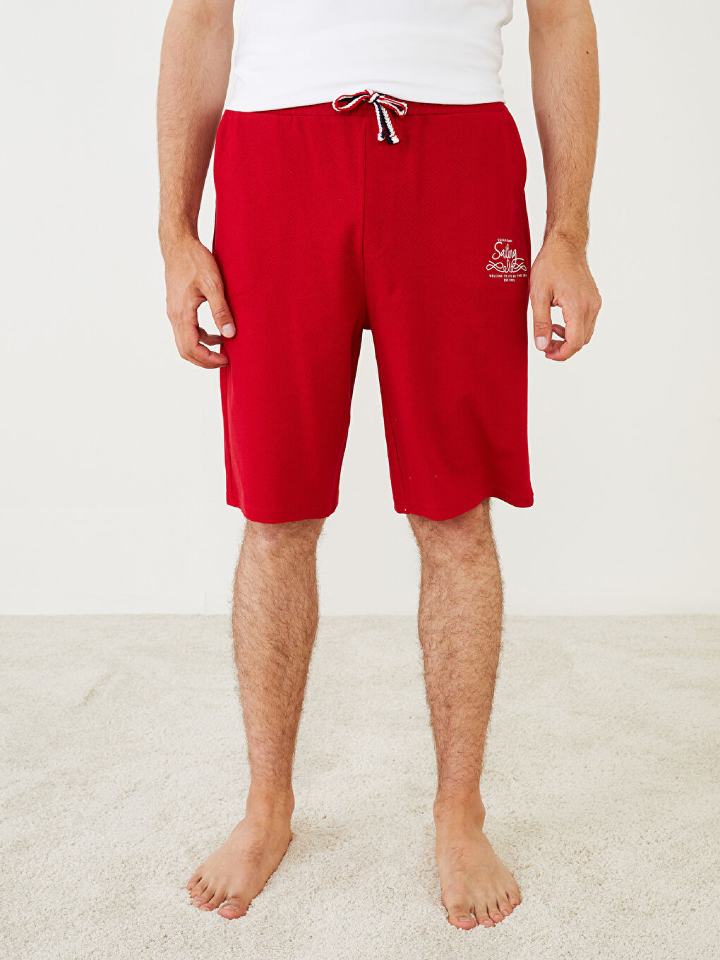 Kırmızı Standart Kalıp Erkek Pijama Altı-3