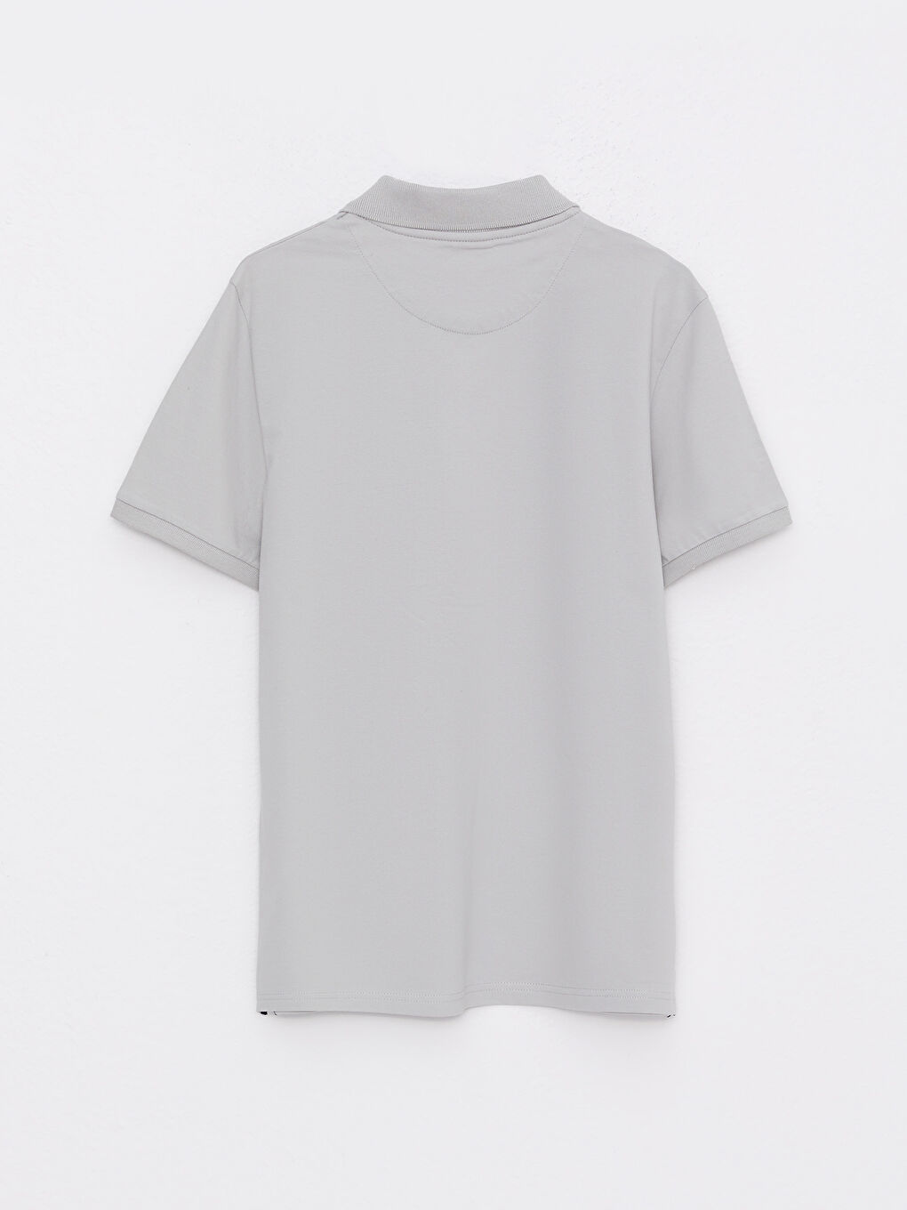 Polo Neck Embroidery Detailed Short Sleeve Women's T-Shirt-17