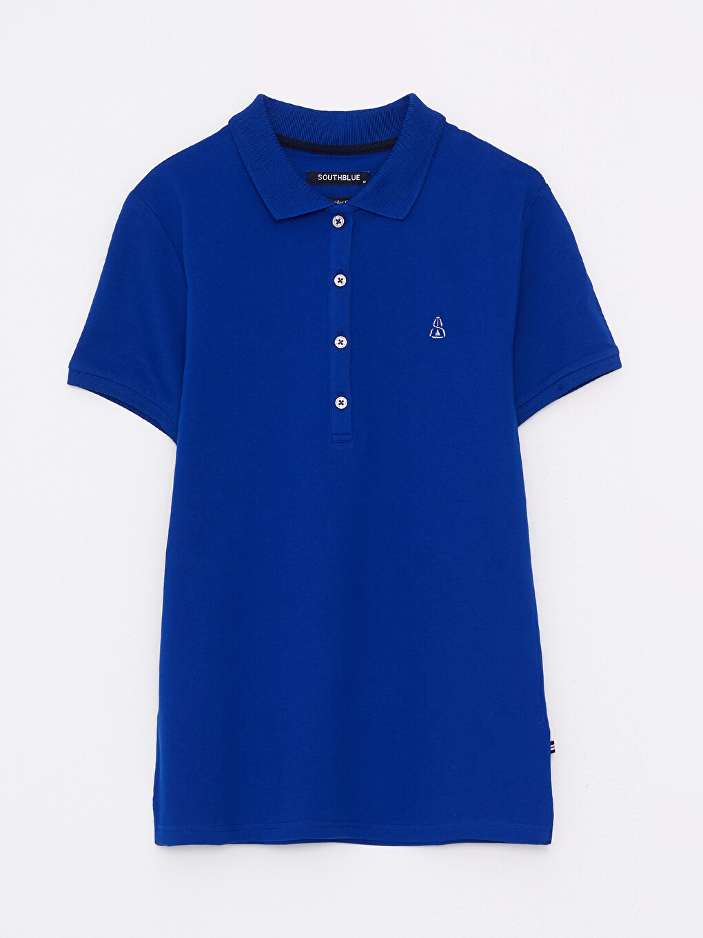 Polo Yaka Nakışlı Kısa Kollu Kadın Tişört-5