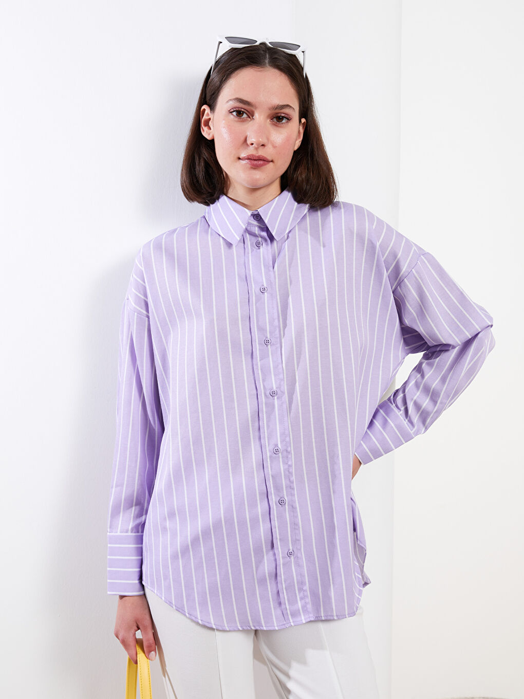 Tunique Chemise Rayée pour Femmes-1