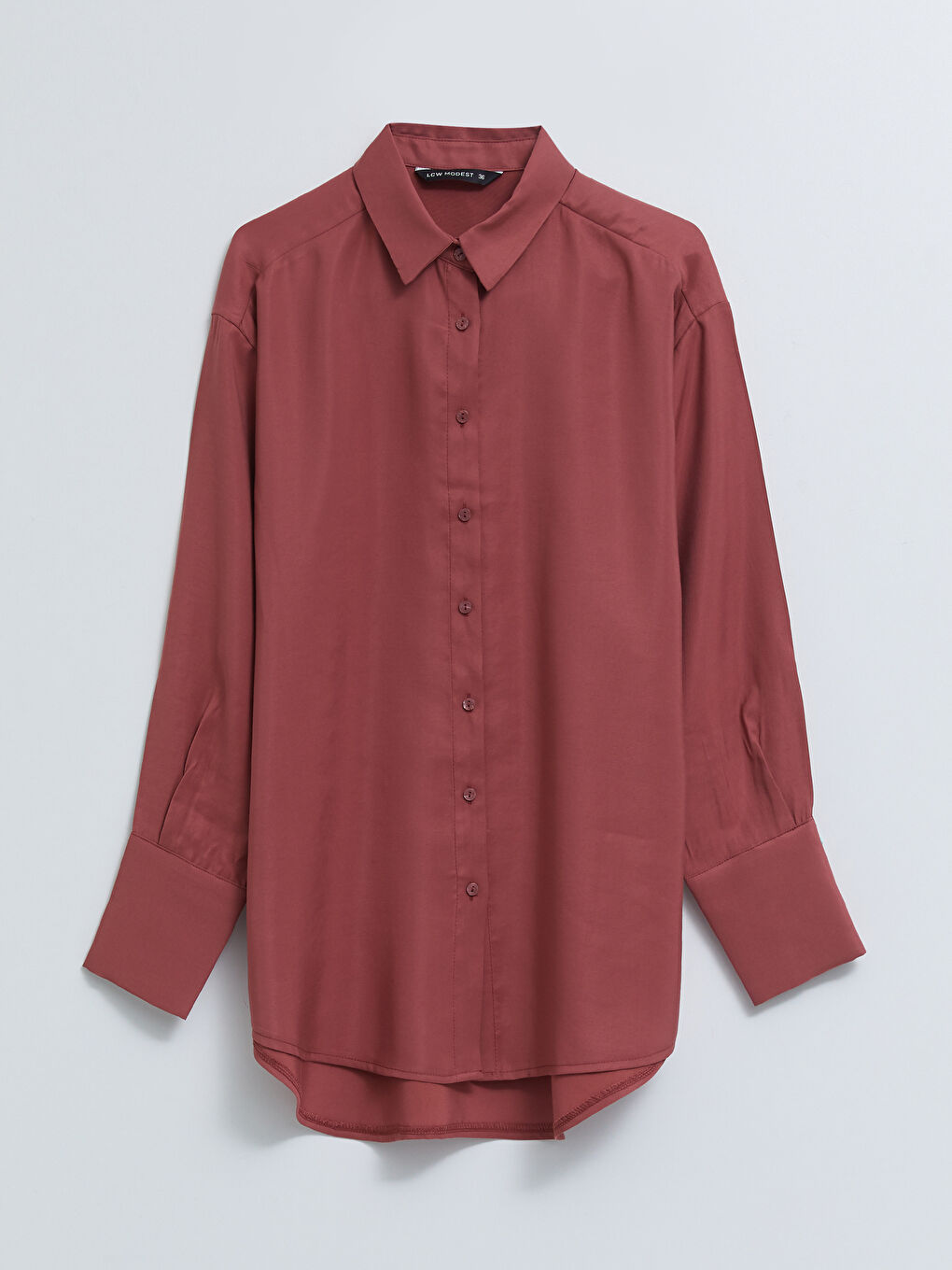 Plain Long Sleeve Women's Shirt Tunic-5