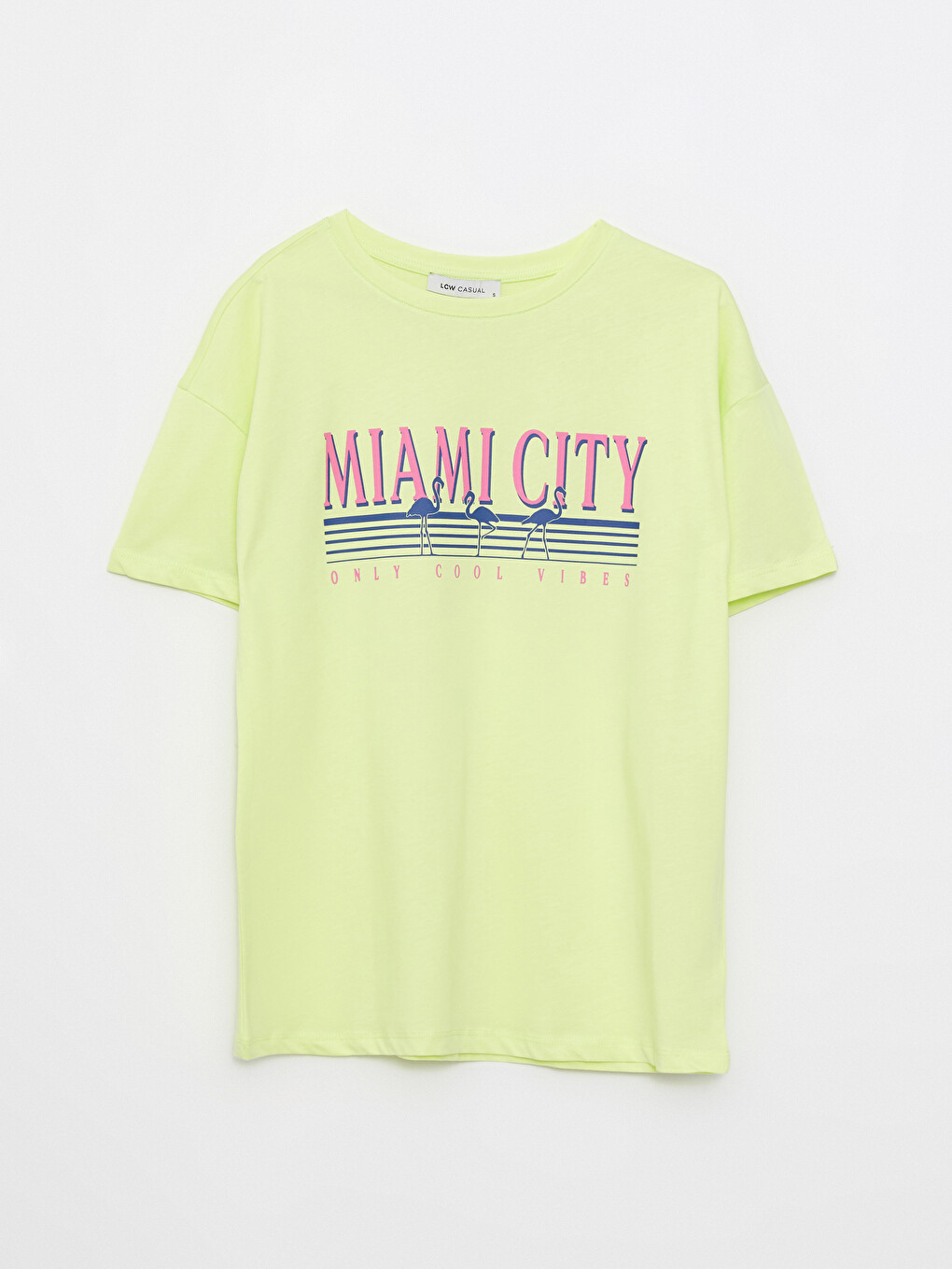 Crew Neck Printed Short Sleeve Cotton Women's T-shirt-5