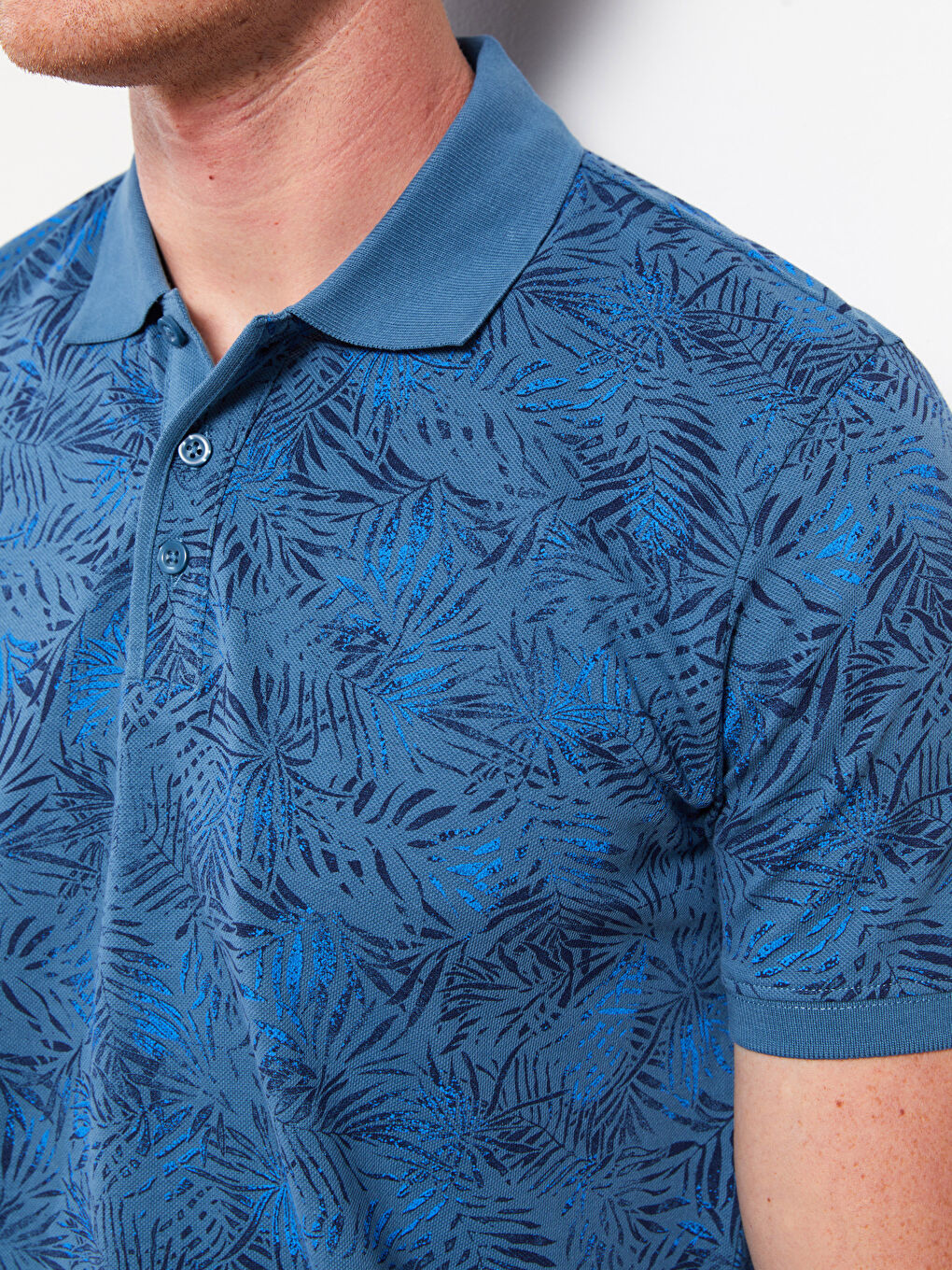 LCWAIKIKI Classic Polo Neck Short Sleeve Patterned Men's T-Shirt -S2IJ12Z8-H8S