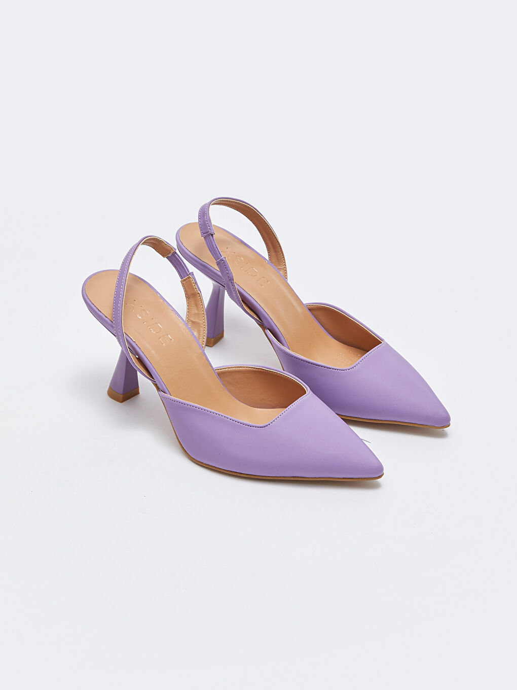 Mor Sivri Burun Kadın Topuklu Ayakkabı