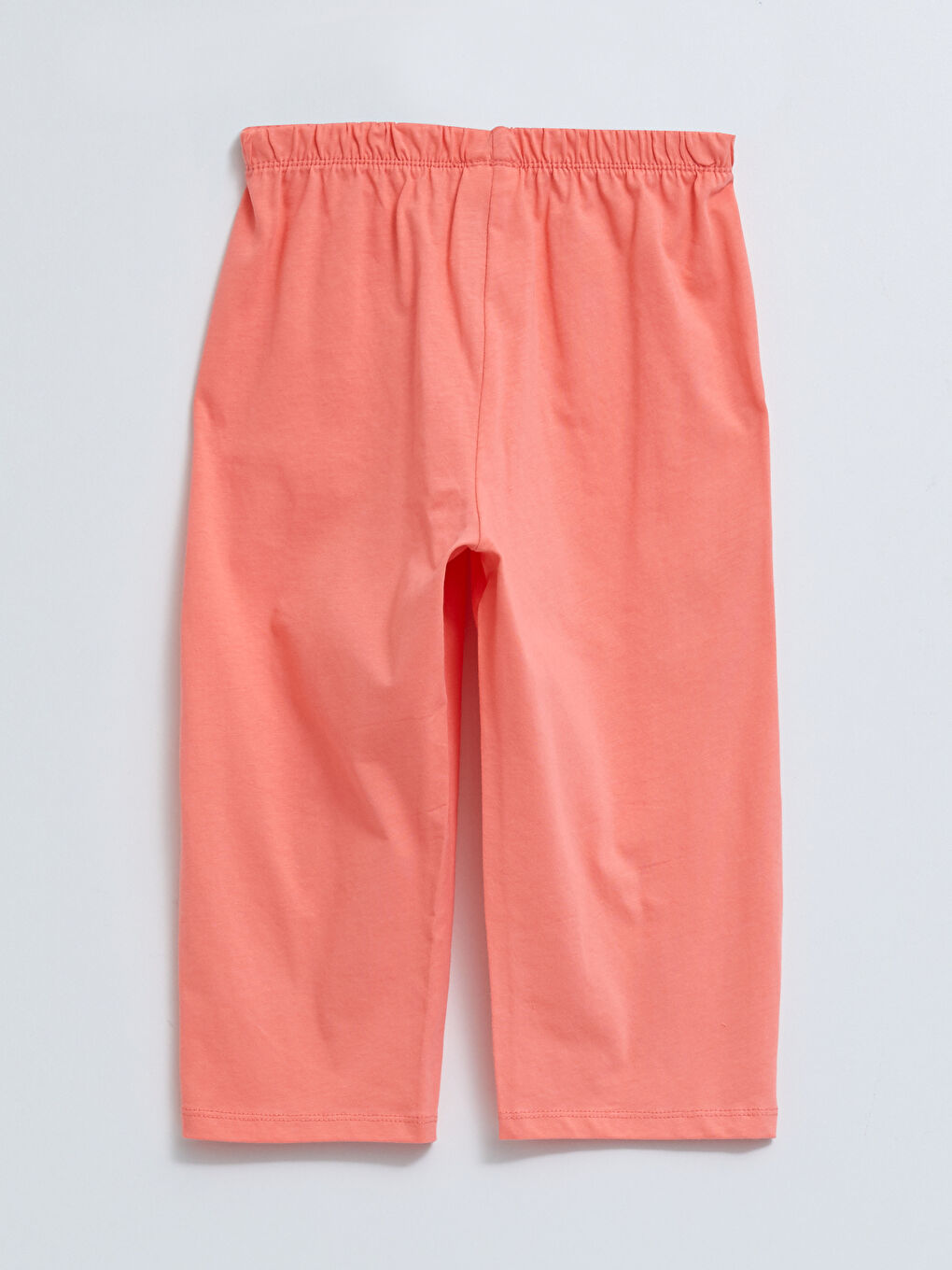 Mercan Bisiklet Yaka Baskılı Kısa Kollu Kız Çocuk Pijama Takımı-6