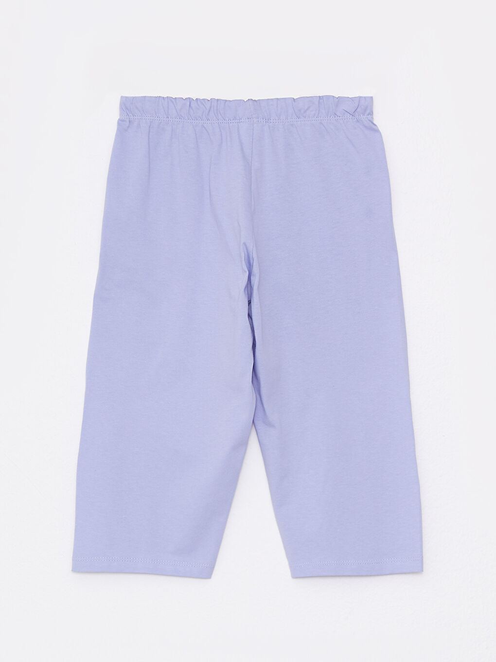 Lila Bisiklet Yaka Baskılı Kısa Kollu Kız Çocuk Pijama Takımı-8