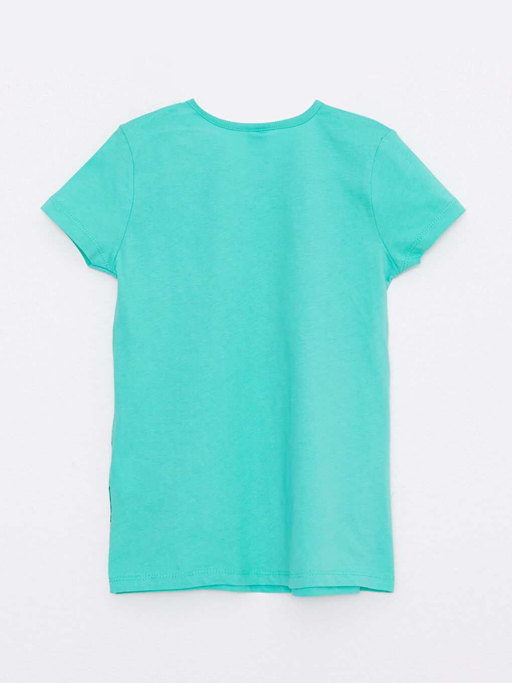 Turkuaz Bisiklet Yaka Baskılı Kısa Kollu Kız Çocuk Şortlu Pijama Takımı-5