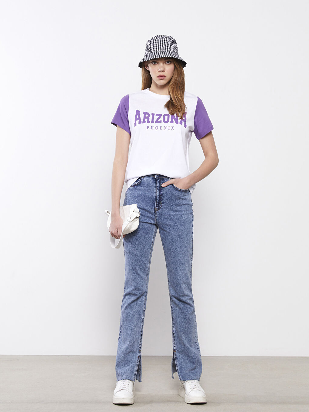 Crew Neck Printed Short Sleeve Cotton Women's T-shirt