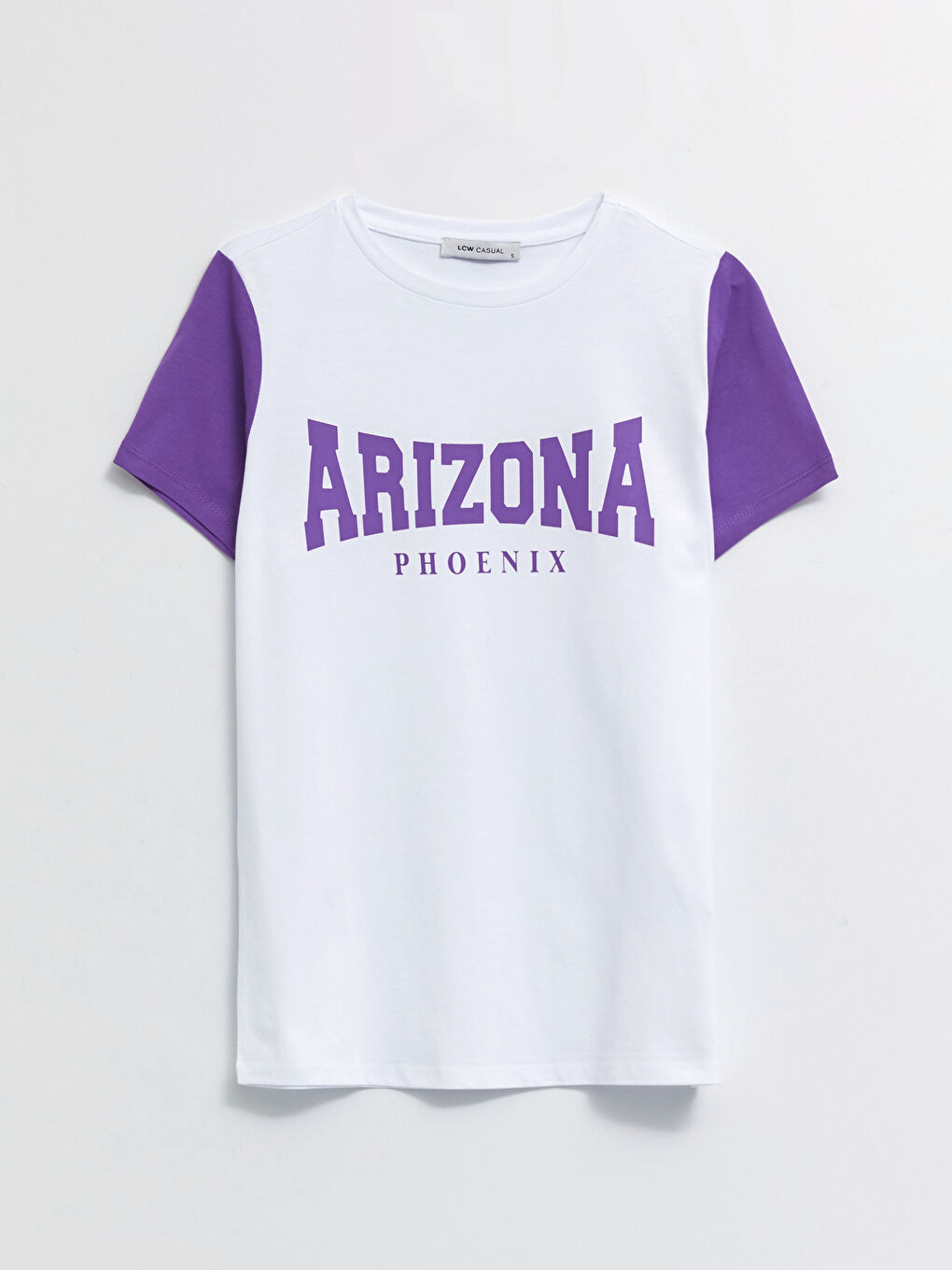 Crew Neck Printed Short Sleeve Cotton Women's T-shirt-4