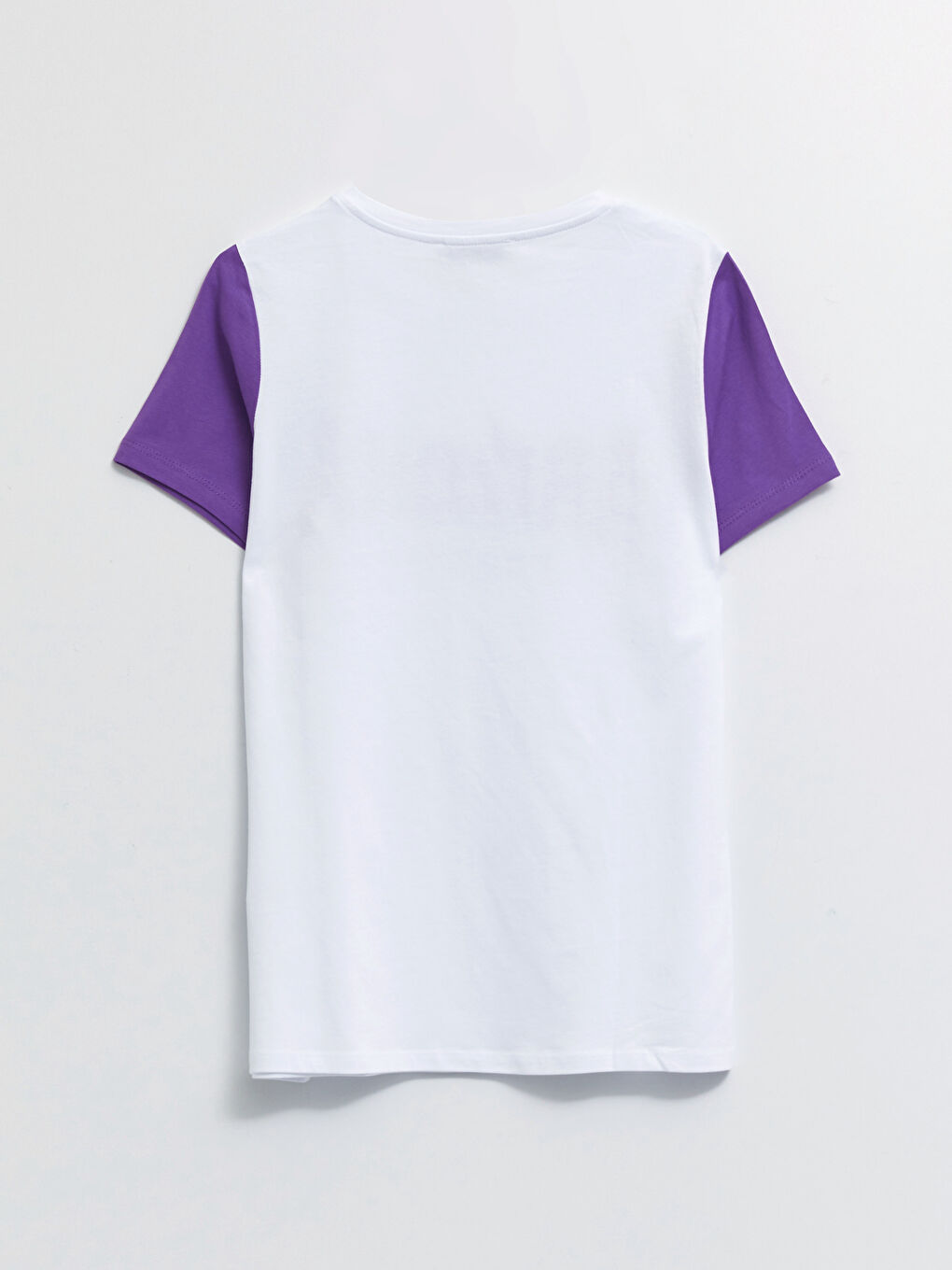 Crew Neck Printed Short Sleeve Cotton Women's T-shirt-5