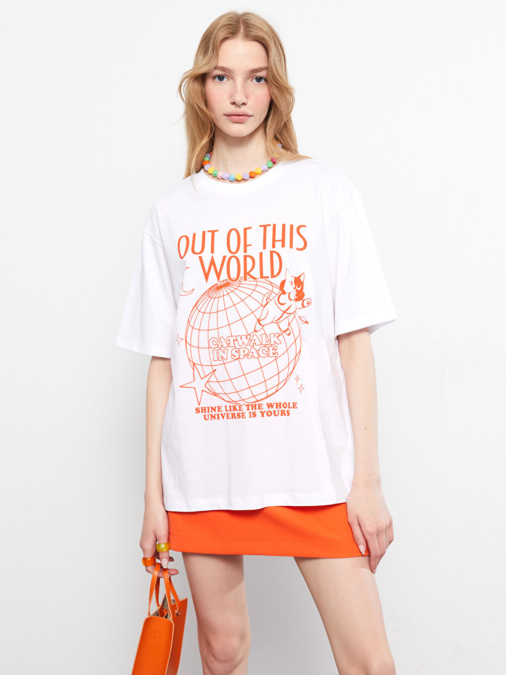 LC Waikiki Crew Neck Printed Short Sleeve Cotton Women's T-shirt -S2IJ91Z8-R9K