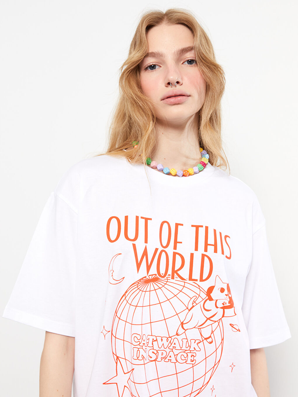 LC Waikiki Crew Neck Printed Short Sleeve Cotton Women's T-shirt -S2IJ91Z8-R9K