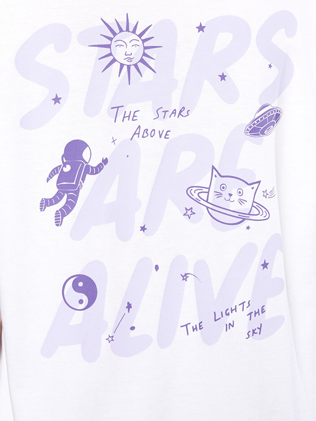 Crew Neck Patterned Short Sleeve Cotton Women's T-Shirt-3