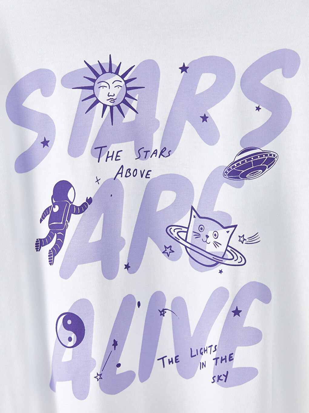 Crew Neck Patterned Short Sleeve Cotton Women's T-Shirt-6