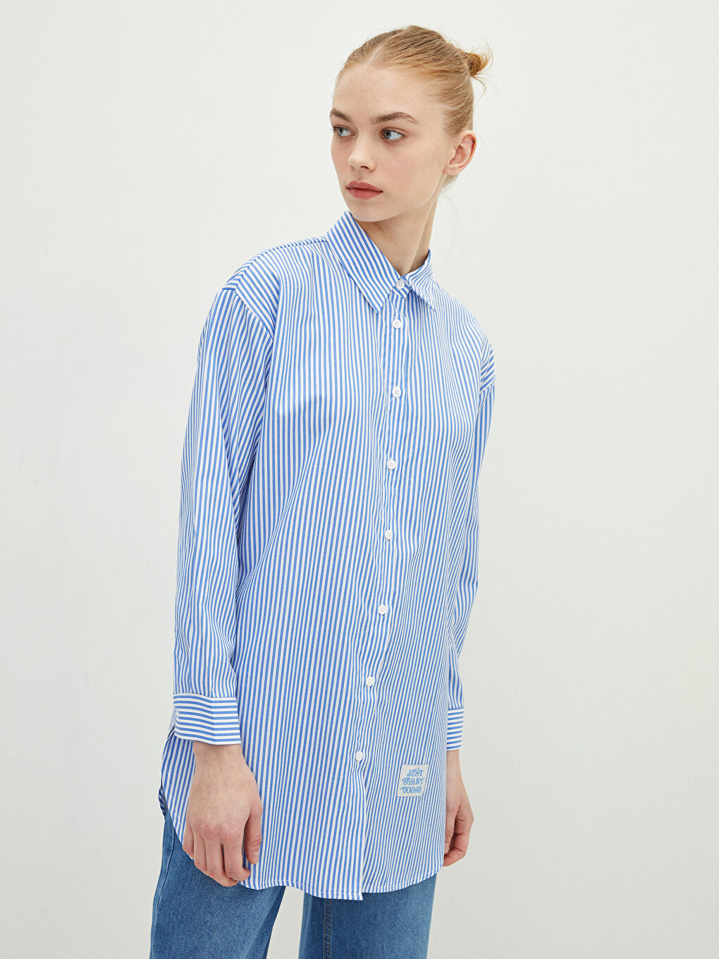 Tunică Cămașă Vărgată pentru Femei