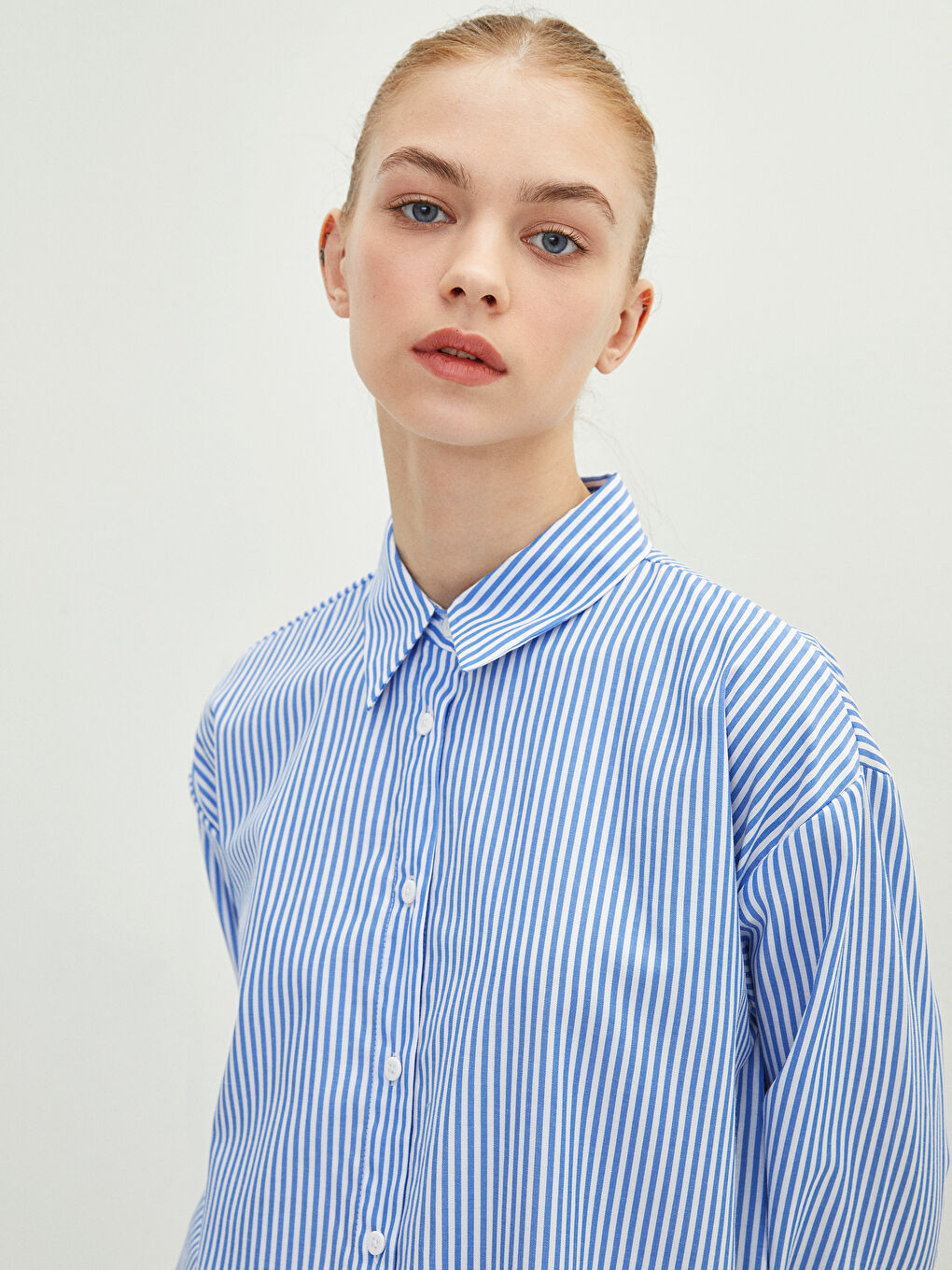 Tunică Cămașă Vărgată pentru Femei-1