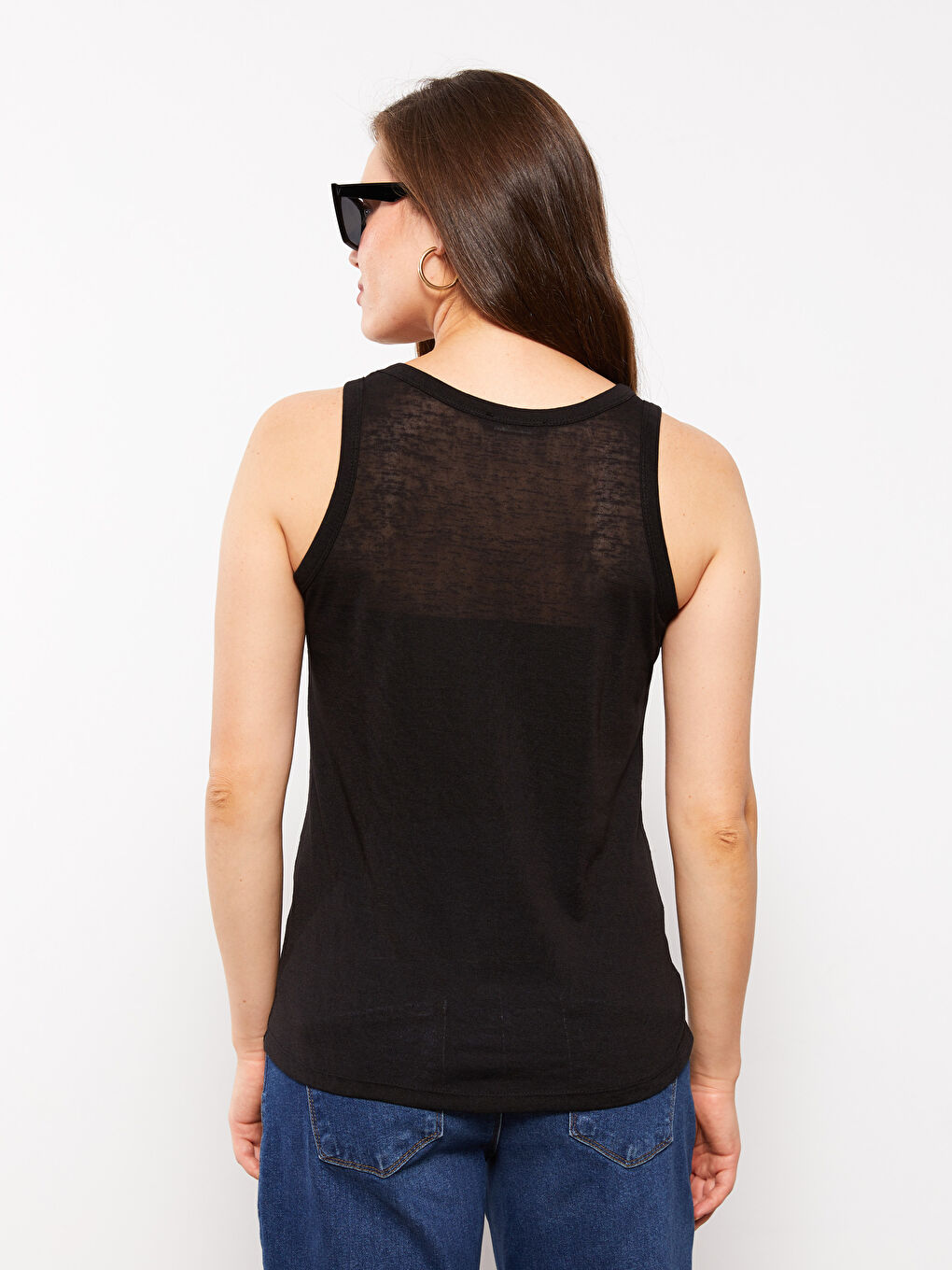 Maternity U Neck Plain Vest-4