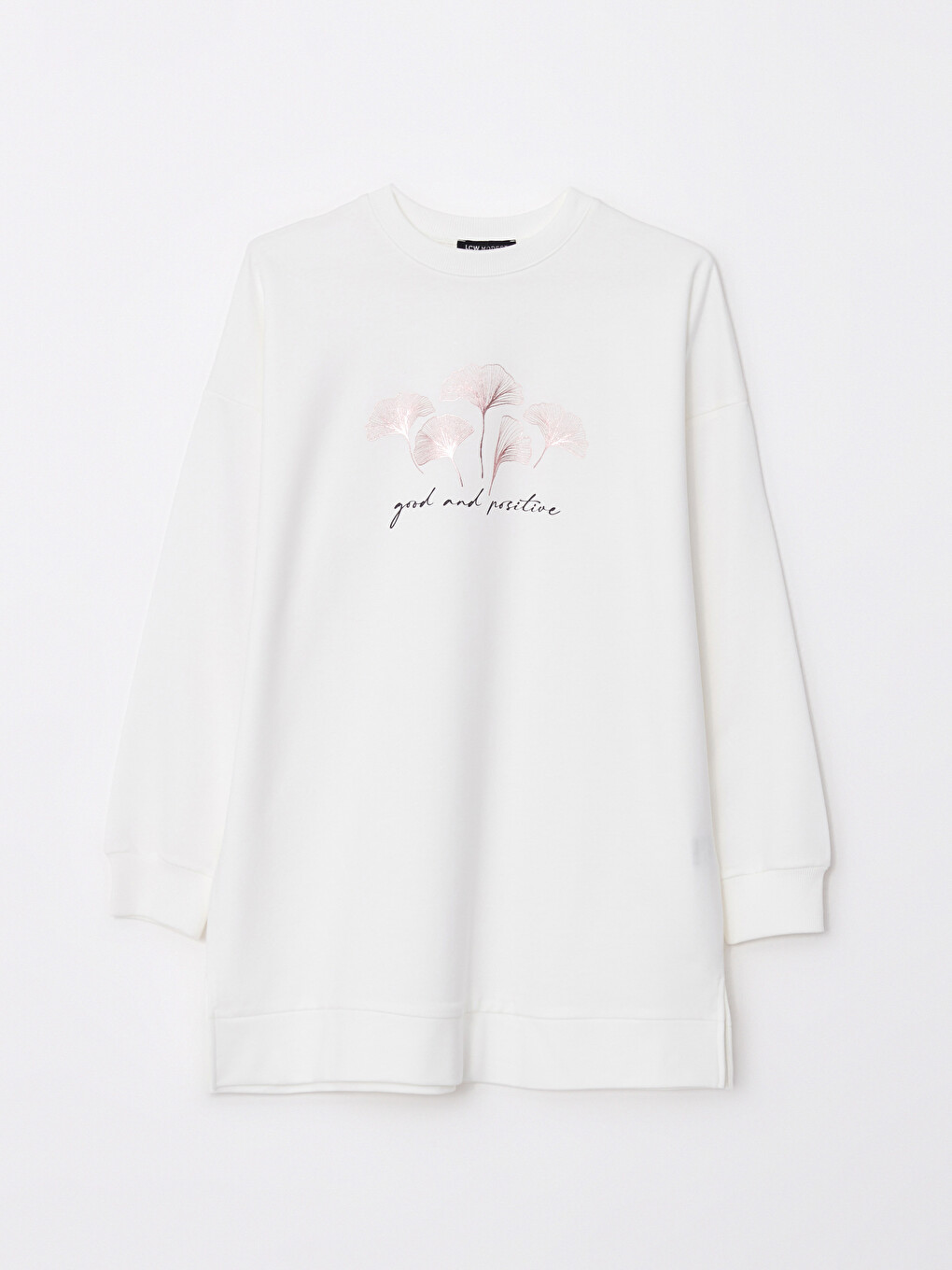 Crew Neck Printed Long Sleeve Women's Sweatshirt Tunic-3