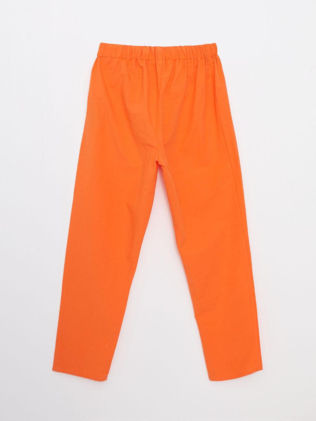 Elastic Waist Basic Gabardine Girl Trousers-1