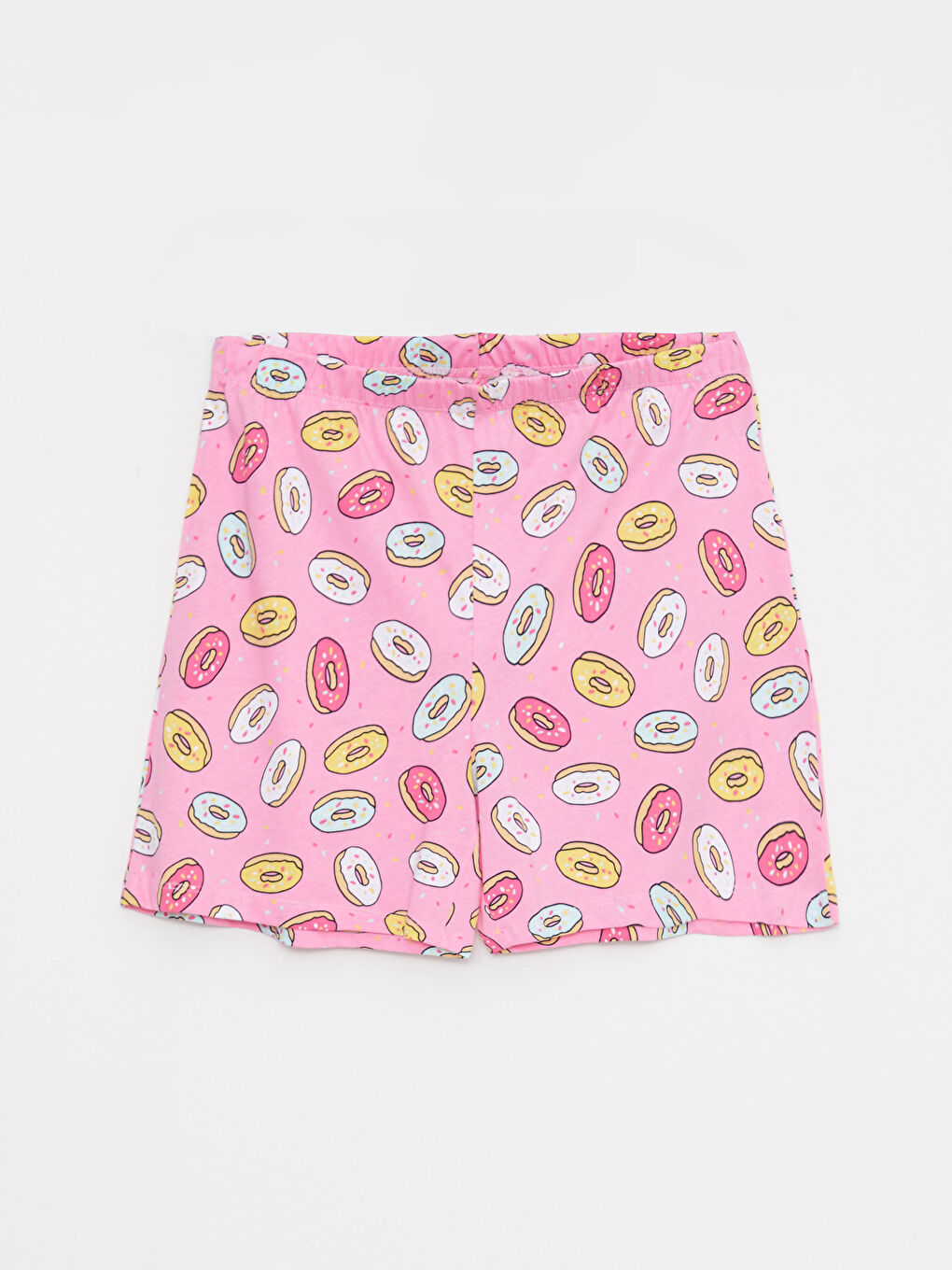 Crew Neck Patterned Short Sleeve Cotton Women's Pajamas Set-6