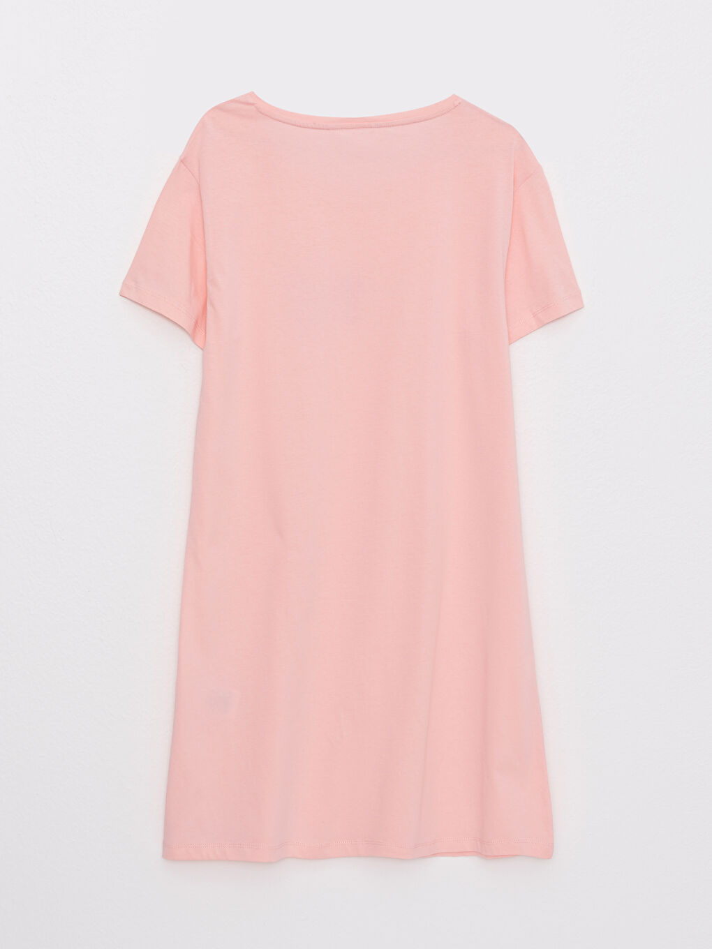 قميص نوم قطن بياقة دائرية مطبوع كم قصير للسيدات-6