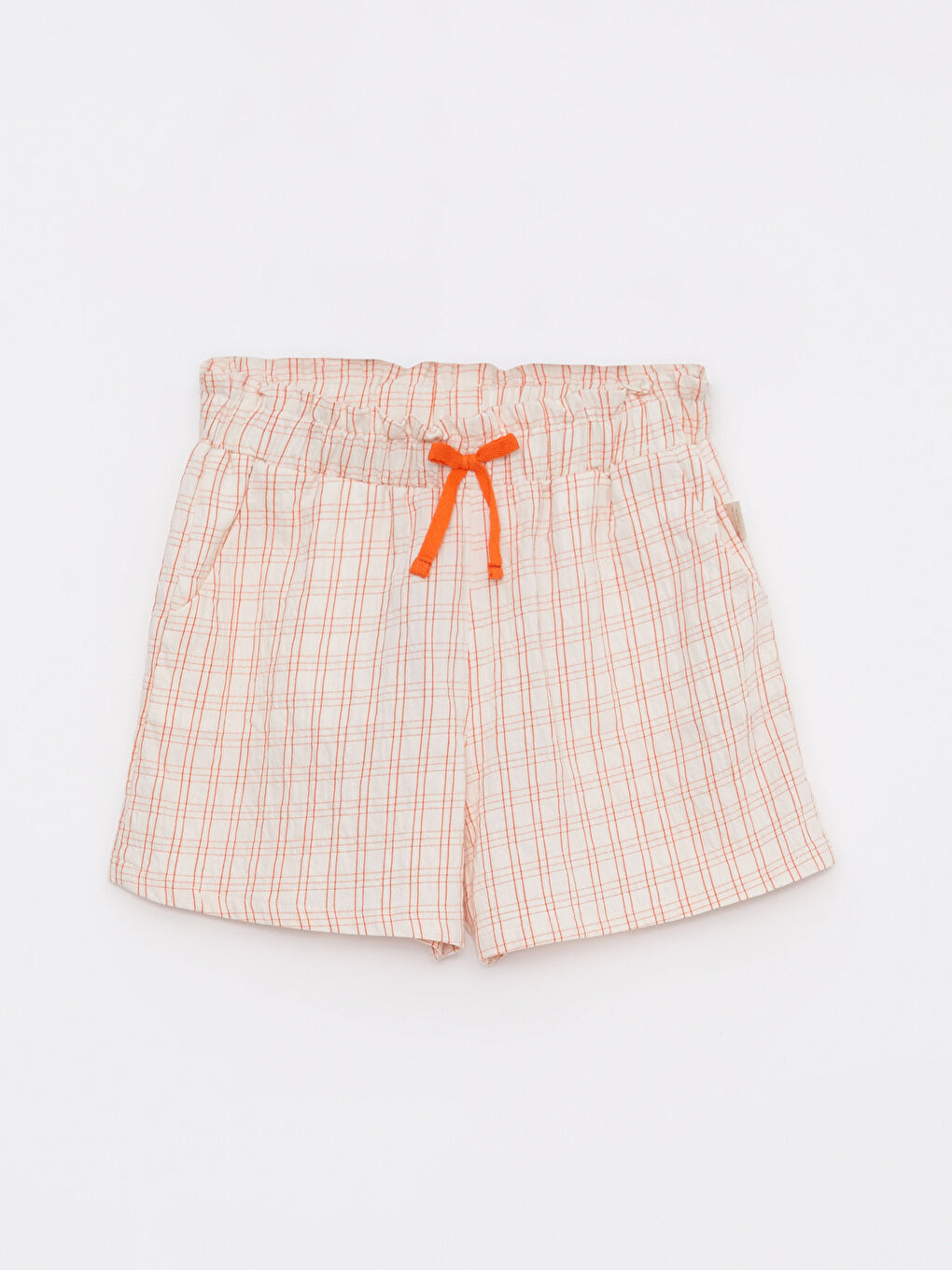 Elastic Waist Plaid Girl Shorts