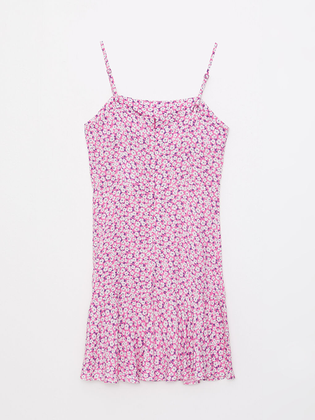 Square Collar Floral Strap Viscose Women's Dress -S2IK45Z8-LT4