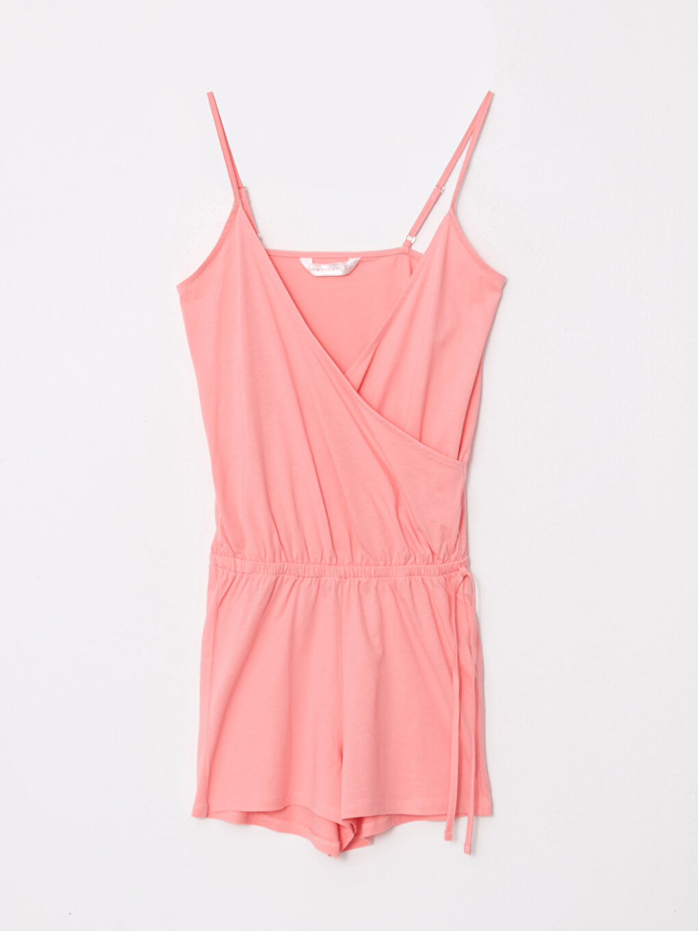 LCW DREAM Women's V-Neck Straight Strap Cotton Overalls -S2IK57Z8-FLB