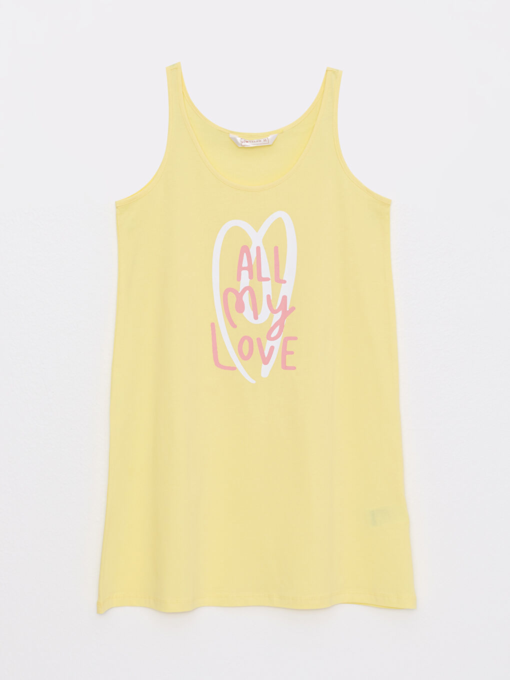 Chemise de nuit en coton imprimée à fines bretelles pour Femmes avec encolure en U-5