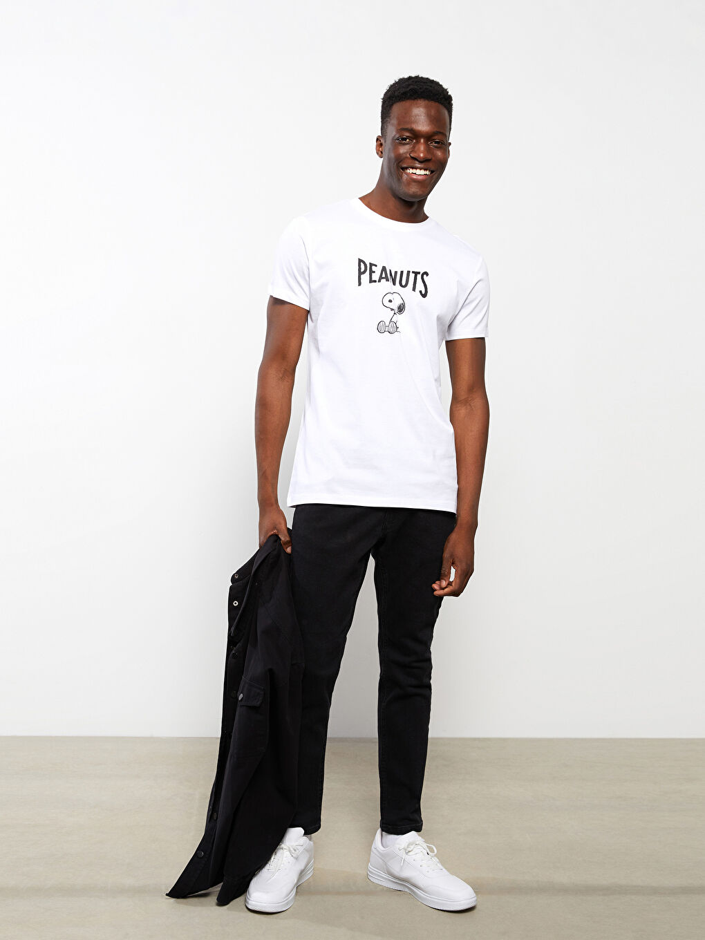 XSIDE Crew Neck Short Sleeve Snoopy Printed Jersey Men's T-Shirt -S2IK67Z8-KE8