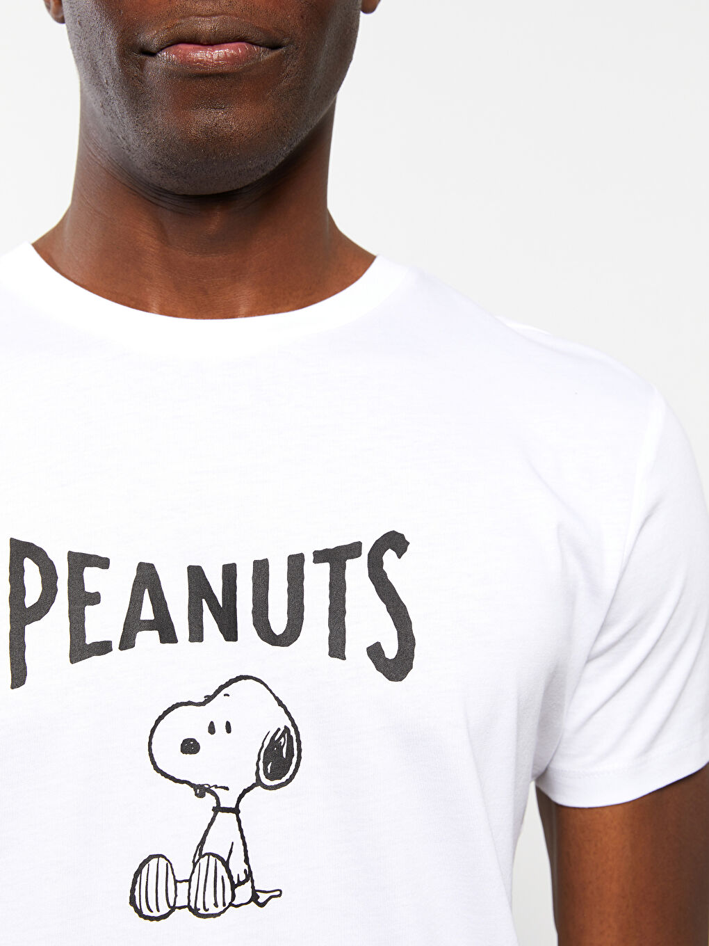 XSIDE Crew Neck Short Sleeve Snoopy Printed Jersey Men's T-Shirt -S2IK67Z8-KE8