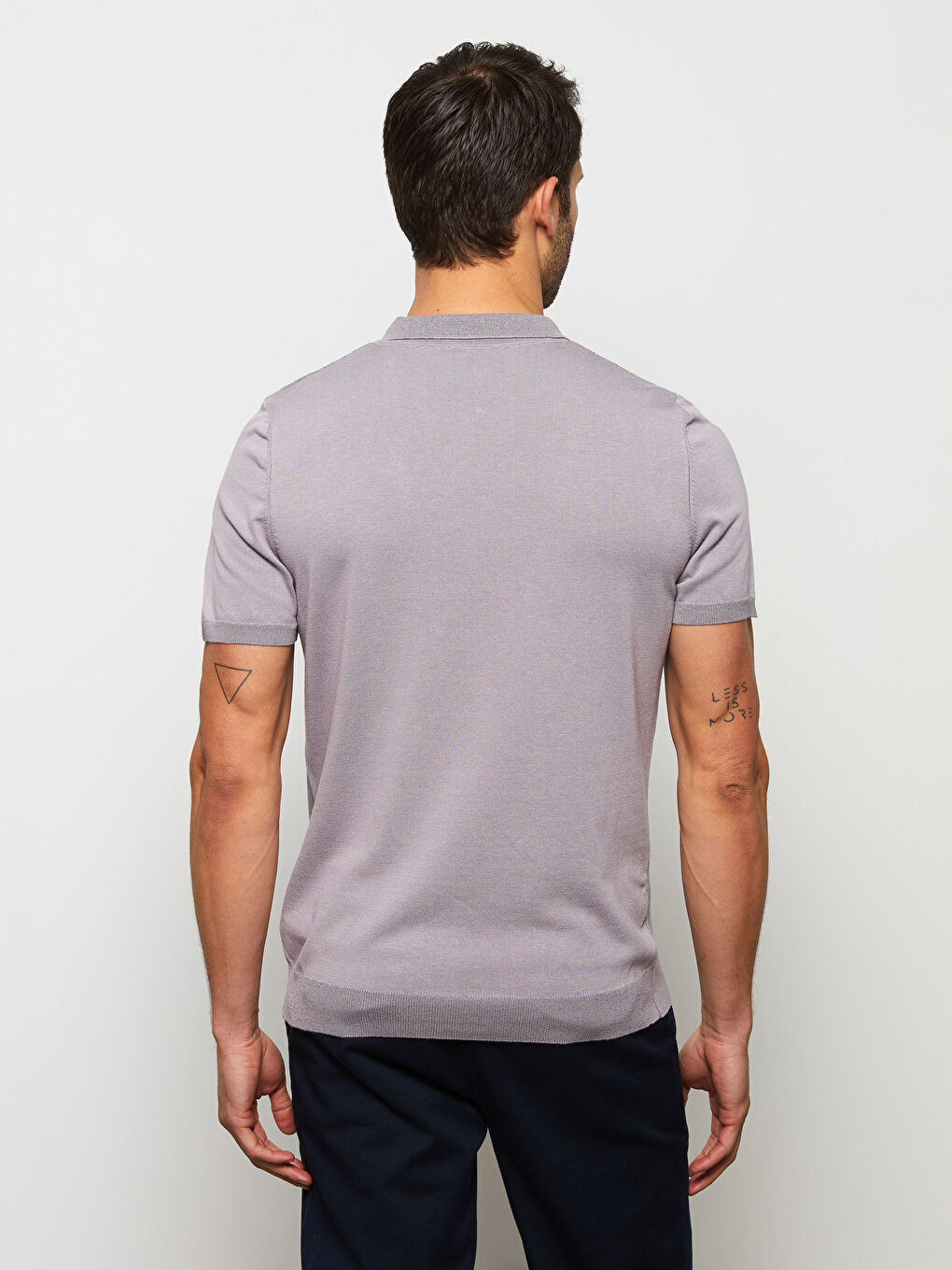 SOUTHBLUE Polo Neck Short Sleeve Men's Knitwear Sweater -S2IK74Z8-FZQ