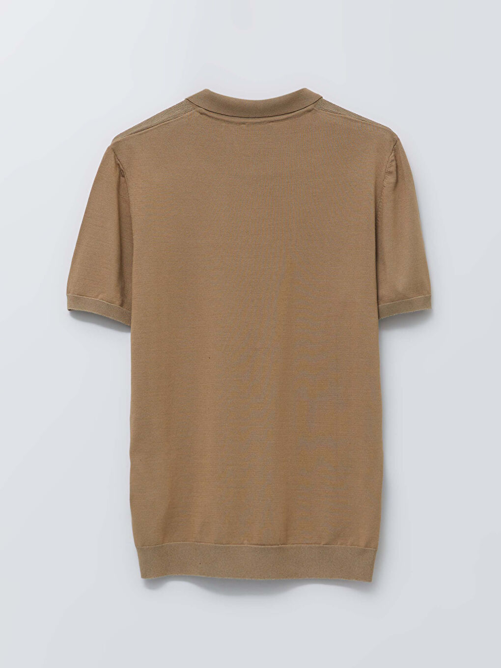 Polo Neck Short Sleeve Men's Tricot Sweater -S2IK74Z8-S9T