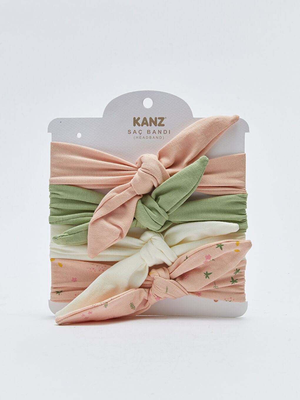 Yeşil Pamuklu Kız Bebek Saç Bandı 4'lü-3