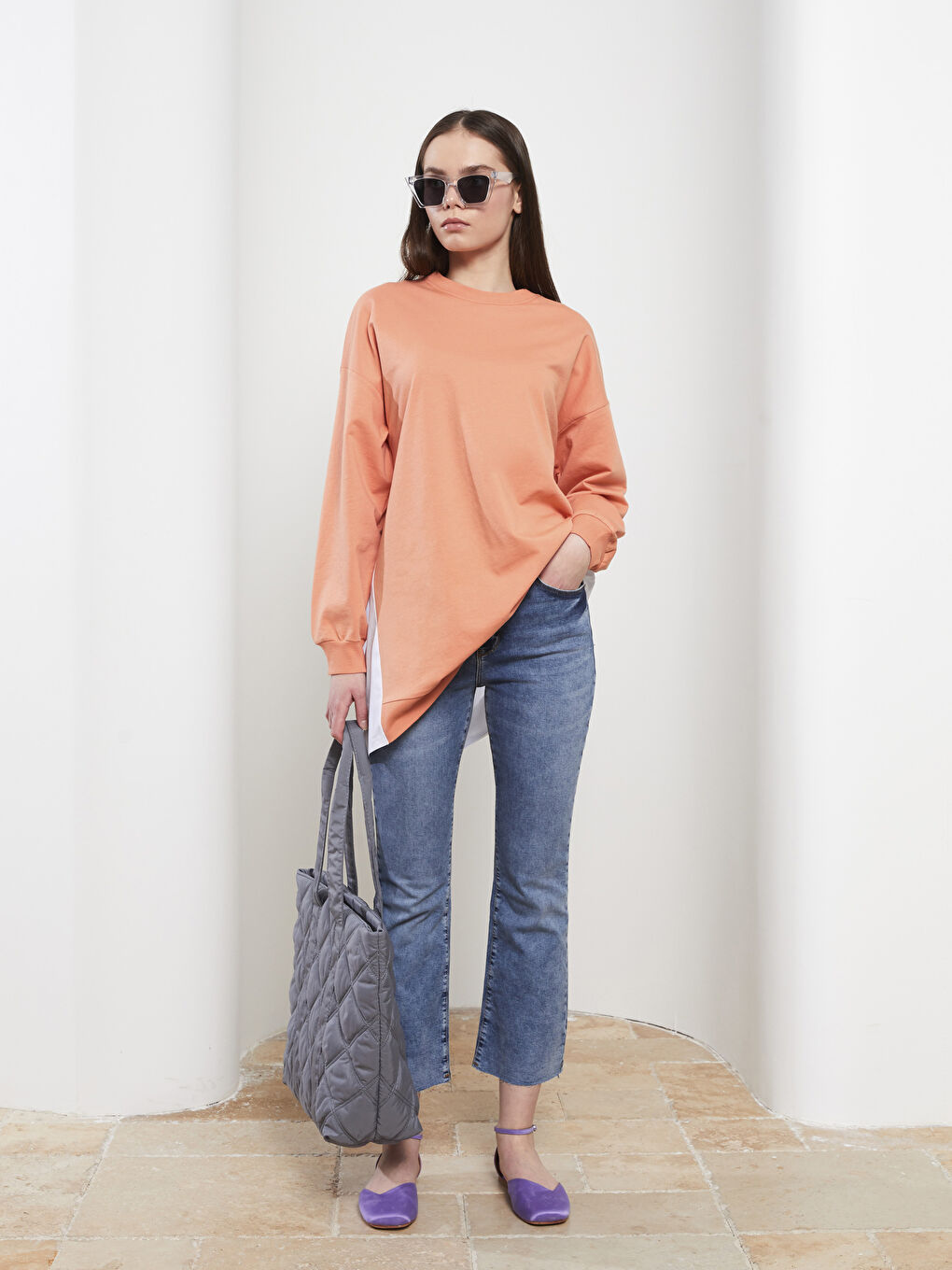 İndigo Mars Flare Düz Cep Detaylı Kadın Jean Pantolon