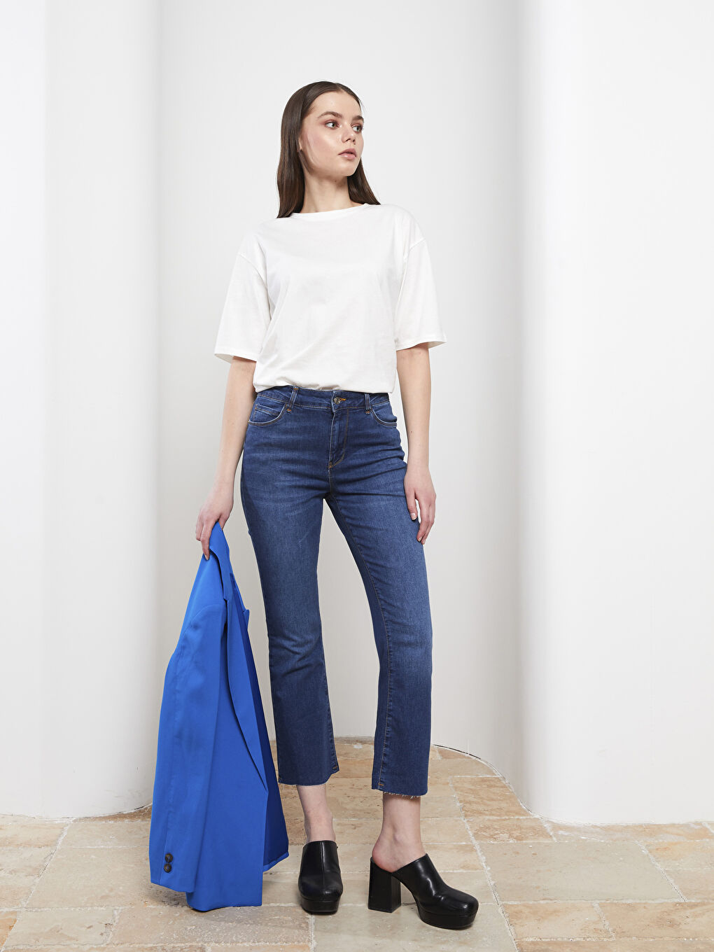 Mars Flare Regular Pocket Detailed Women's Denim Trousers-1