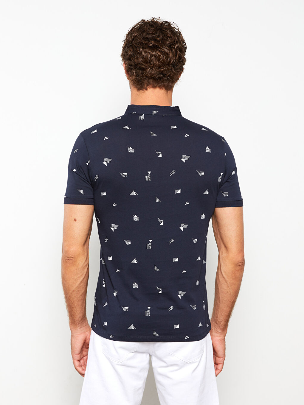 Grandad Collar Short Sleeve Jersey Men's T-Shirt-4